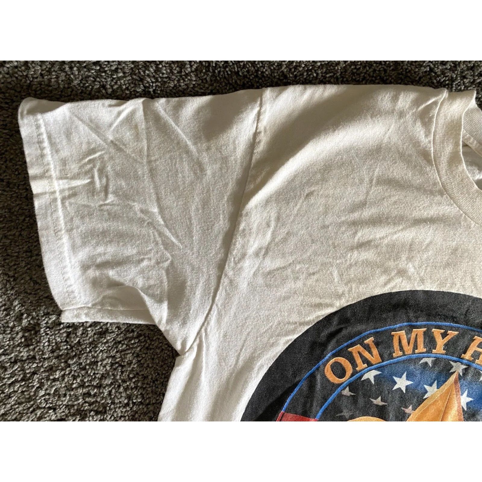 Hanes VINTAGE Hanes Beefy-T T-Shirt Men’s Adult M 38-40 On My Honor Boy Scouts White 90s Classic USA Outdoor Mens Size US M / EU 48-50 / 2 - 7 Thumbnail