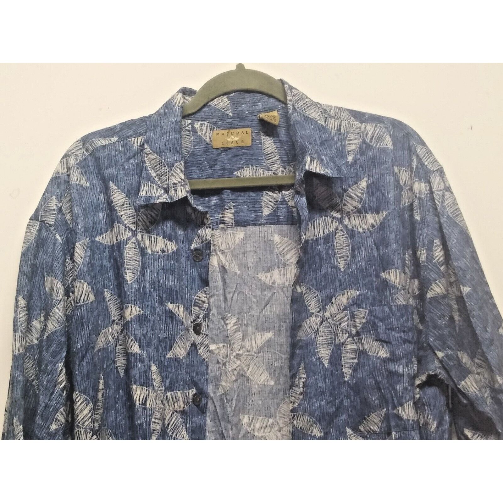Natural Issue Hawaiian Shirt Mens Size XLT floral tropical dusky blue Natu Size US XL / EU 56 / 4 - 4 Thumbnail