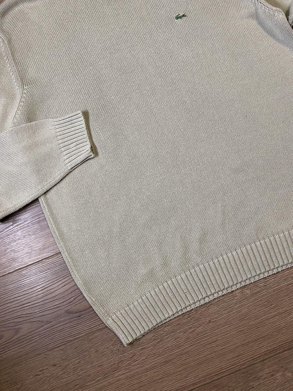 Lacoste × Vintage Vintage Lacoste Classic Knit Sweater Beige Size 6 Size US XL / EU 56 / 4 - 5 Thumbnail