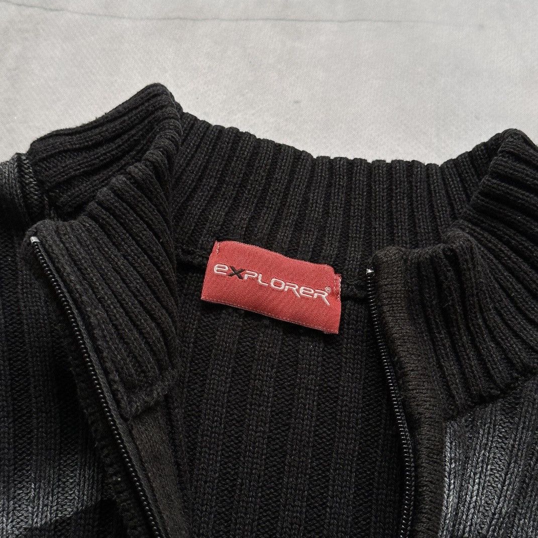 Hysteric Glamour × Undercover 00s Tribal Torso Knit Ribbed Zip Sweater LGB Impala Vibe Size US M / EU 48-50 / 2 - 8 Thumbnail