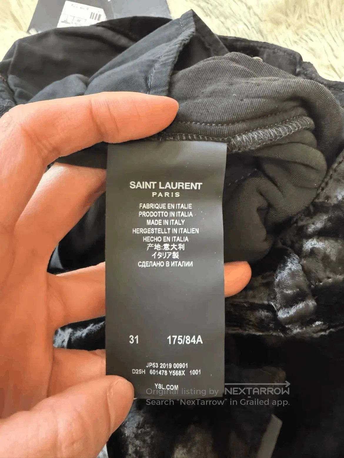 Saint Laurent Paris Sz 31 Saint Laurent Paris 19AW Velvet Trousers. Size US 31 - 6 Thumbnail