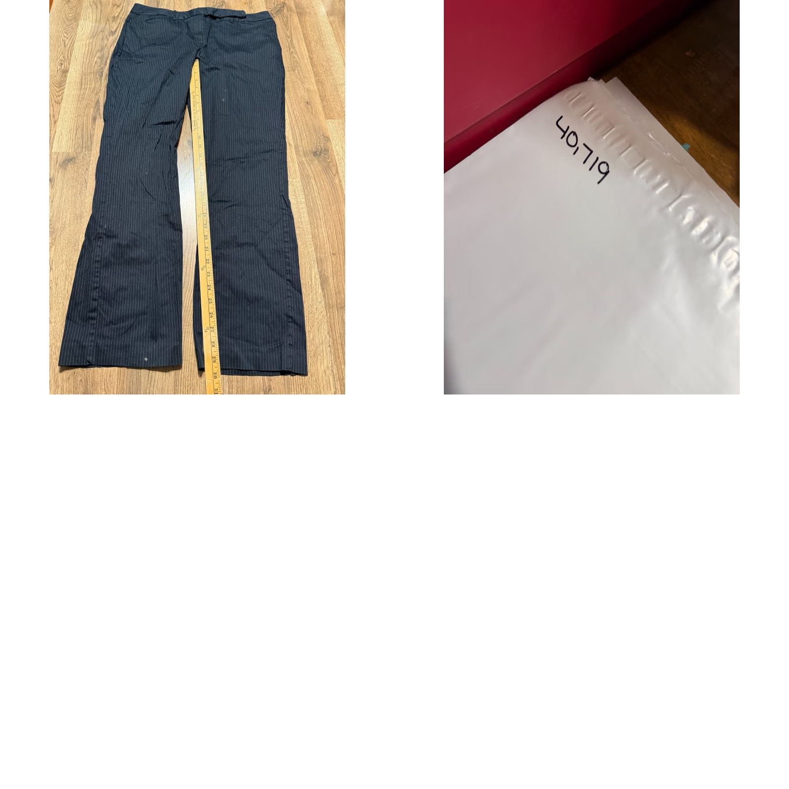 Merona Merona Pants Women's 14 Blue White Pinstripes Dress Pants Flared Leg Casual Everyday Size 36" / US 14 / IT 50 - 8 Thumbnail