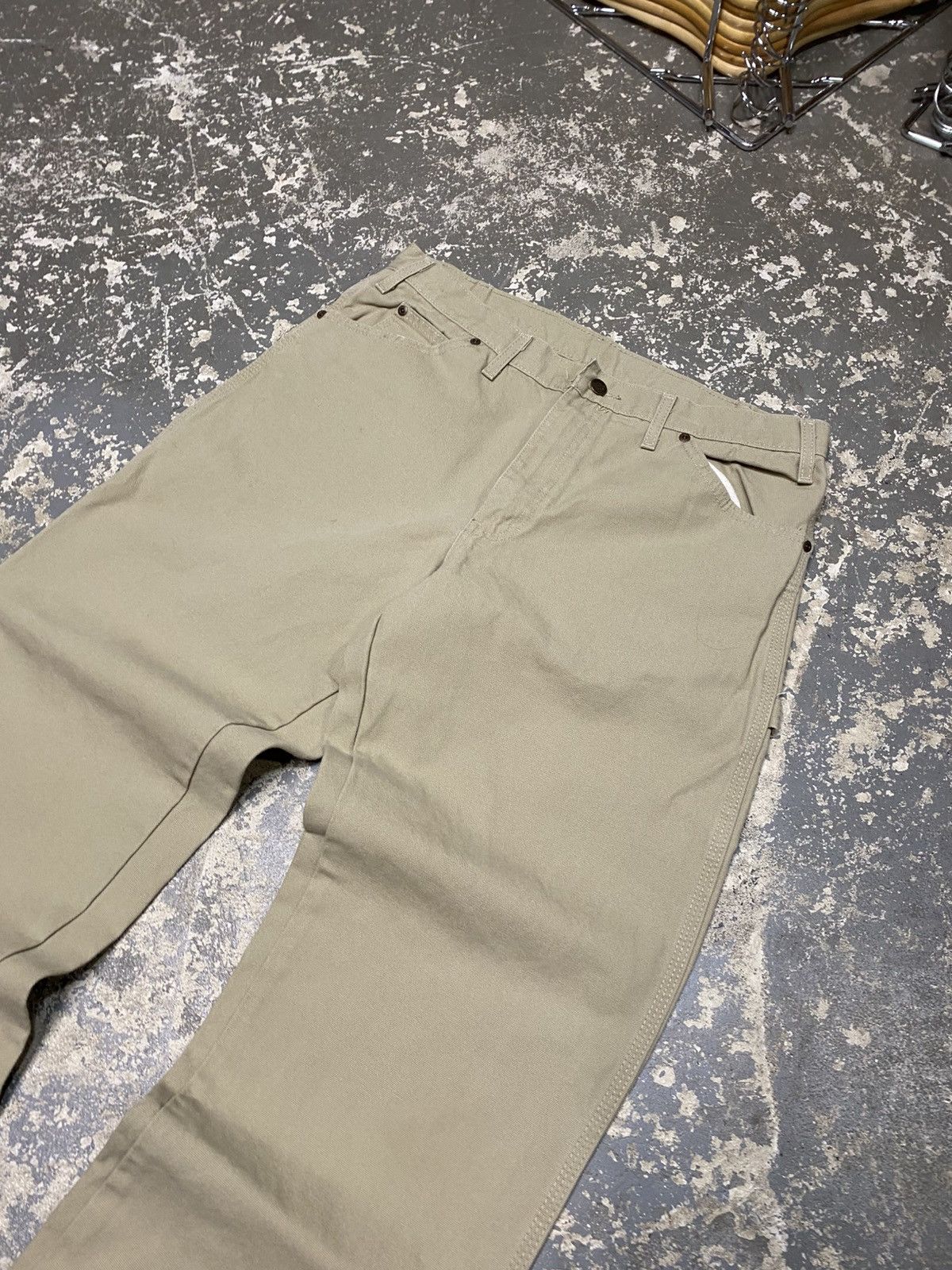 Carhartt × Dickies × Vintage Vintage Dickies Tan Cream Carpenter Baggy Fit Pants Size US 35 - 5 Thumbnail