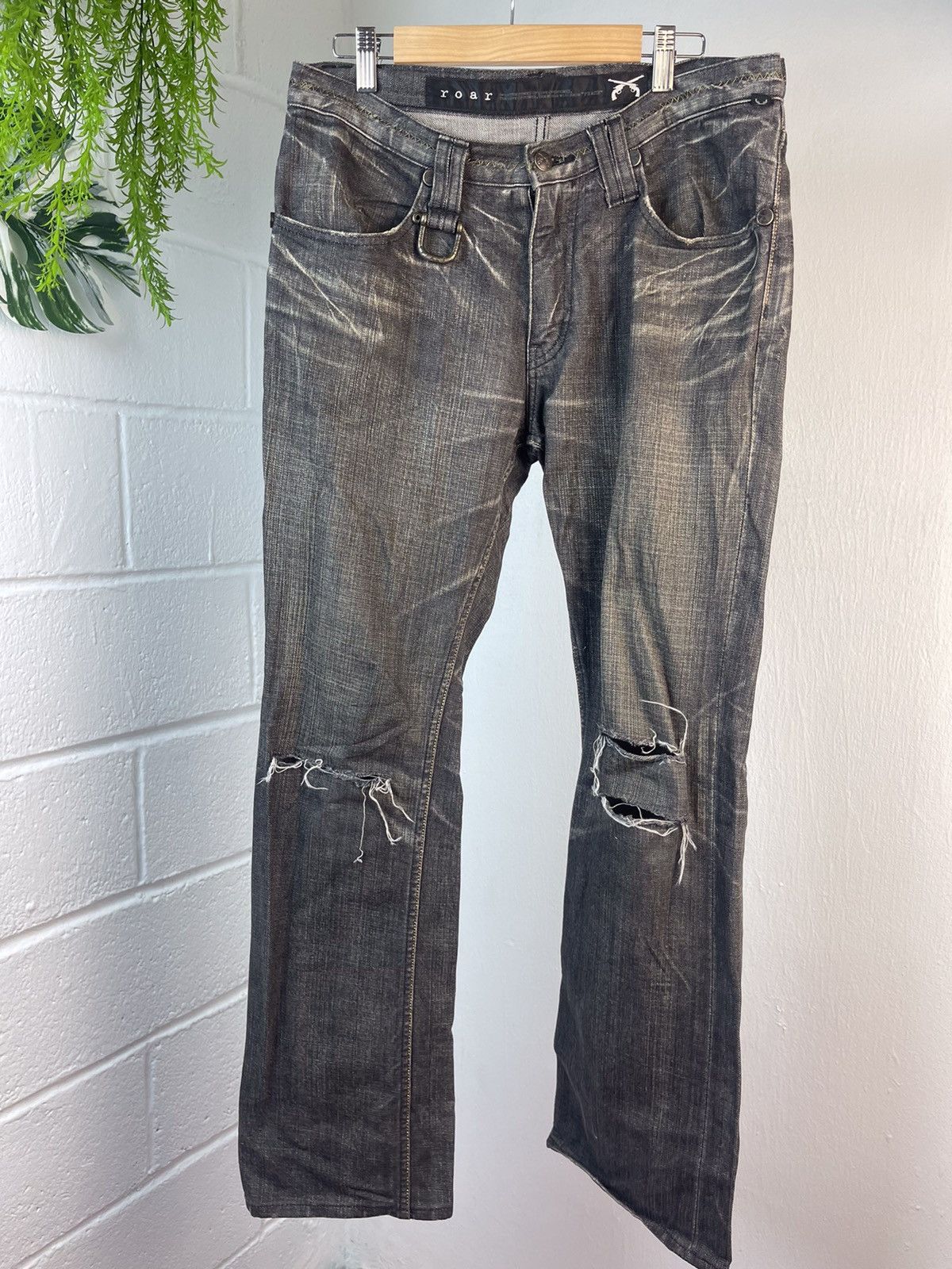 Roar Roar Japan knee damage Denim Pants Size US 34 / EU 50 - 5 Thumbnail