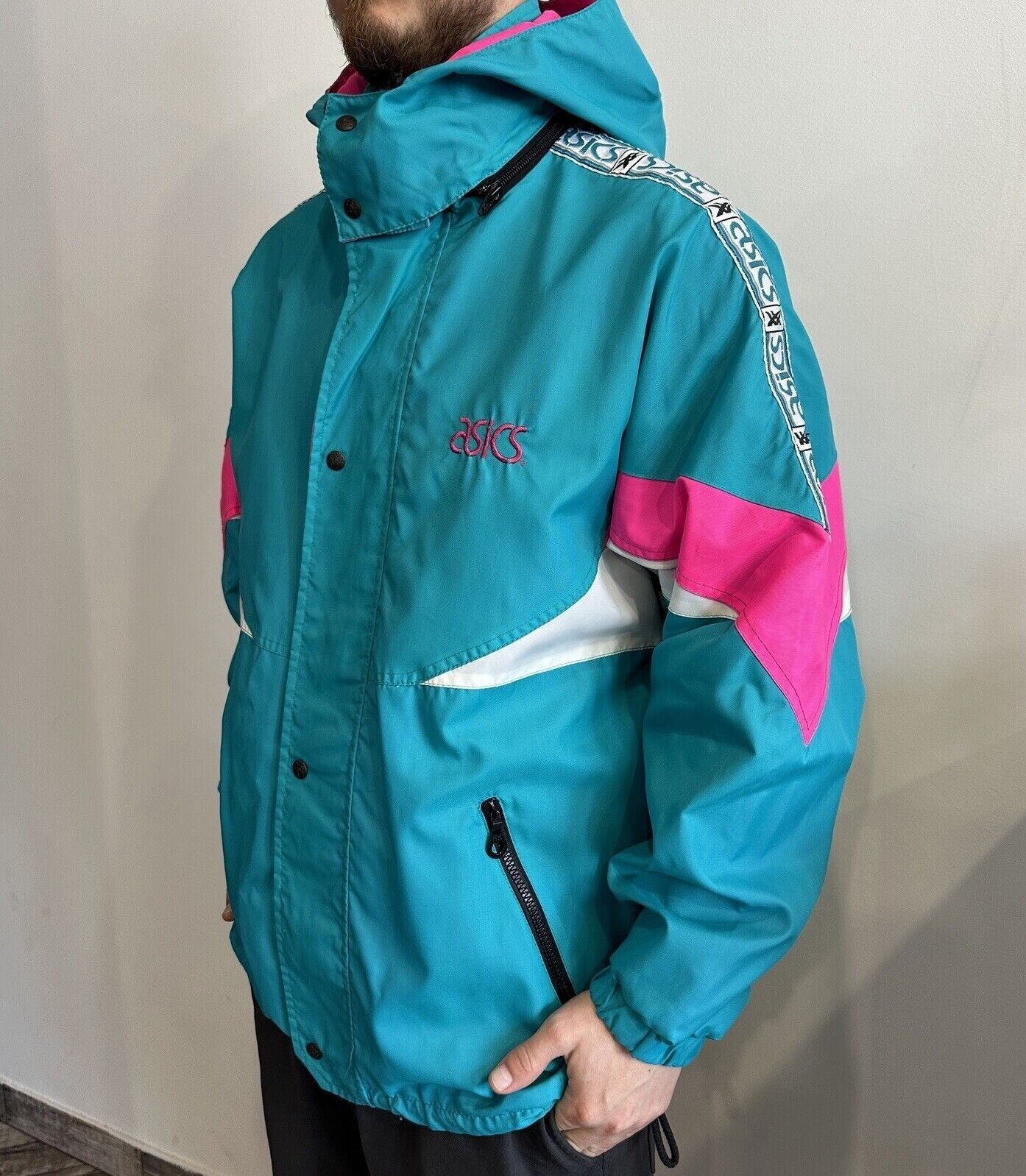 Asics VINTAGE ASICS JACKET MENS NYLON 1990s Italy 90s BLOKE RAVE Size US S / EU 44-46 / 1 - 2 Thumbnail