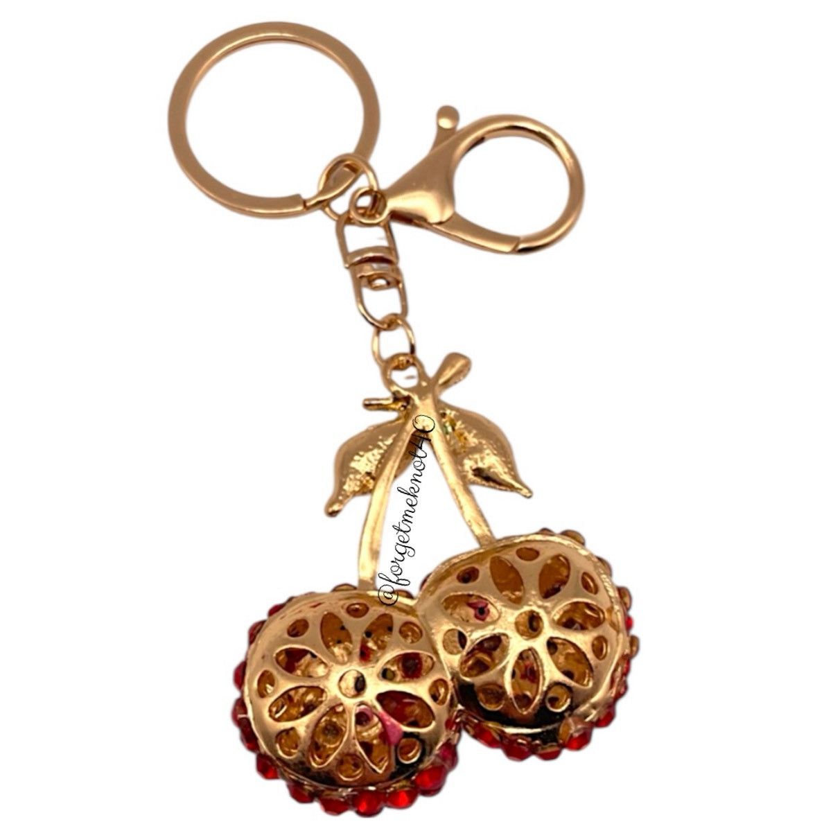 Other Cherry Rhinestone Keychain Cherries Red Bag Charm Size ONE SIZE - 3 Thumbnail