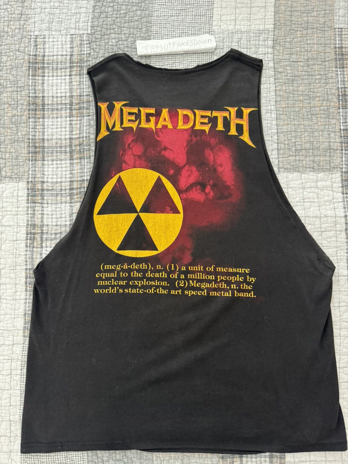 Band Tees Vintage Megadeth Shirt Tank Top 1987 Tour Merch Thrash Metal Size US S / EU 44-46 / 1 - 2 Thumbnail