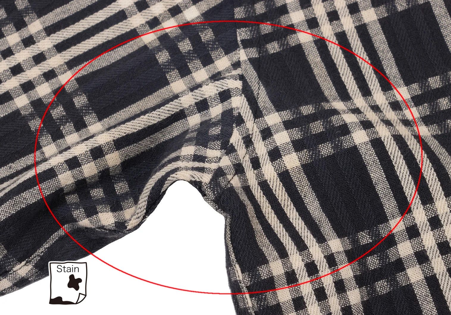 Issey Miyake Cotton Check Band Collared Shirt in Black Cream, M Size US M / EU 48-50 / 2 - 6 Thumbnail
