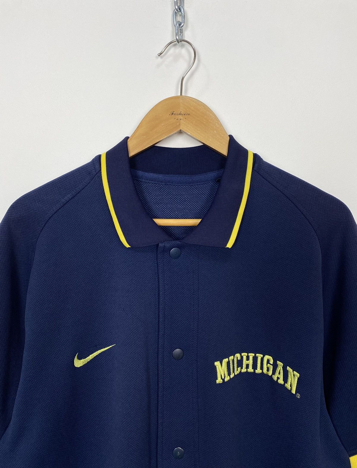 Nike Vintage Michigan Baseball Jersey Shirt Nike Size L-XL Blue Size US L / EU 52-54 / 3 - 2 Thumbnail