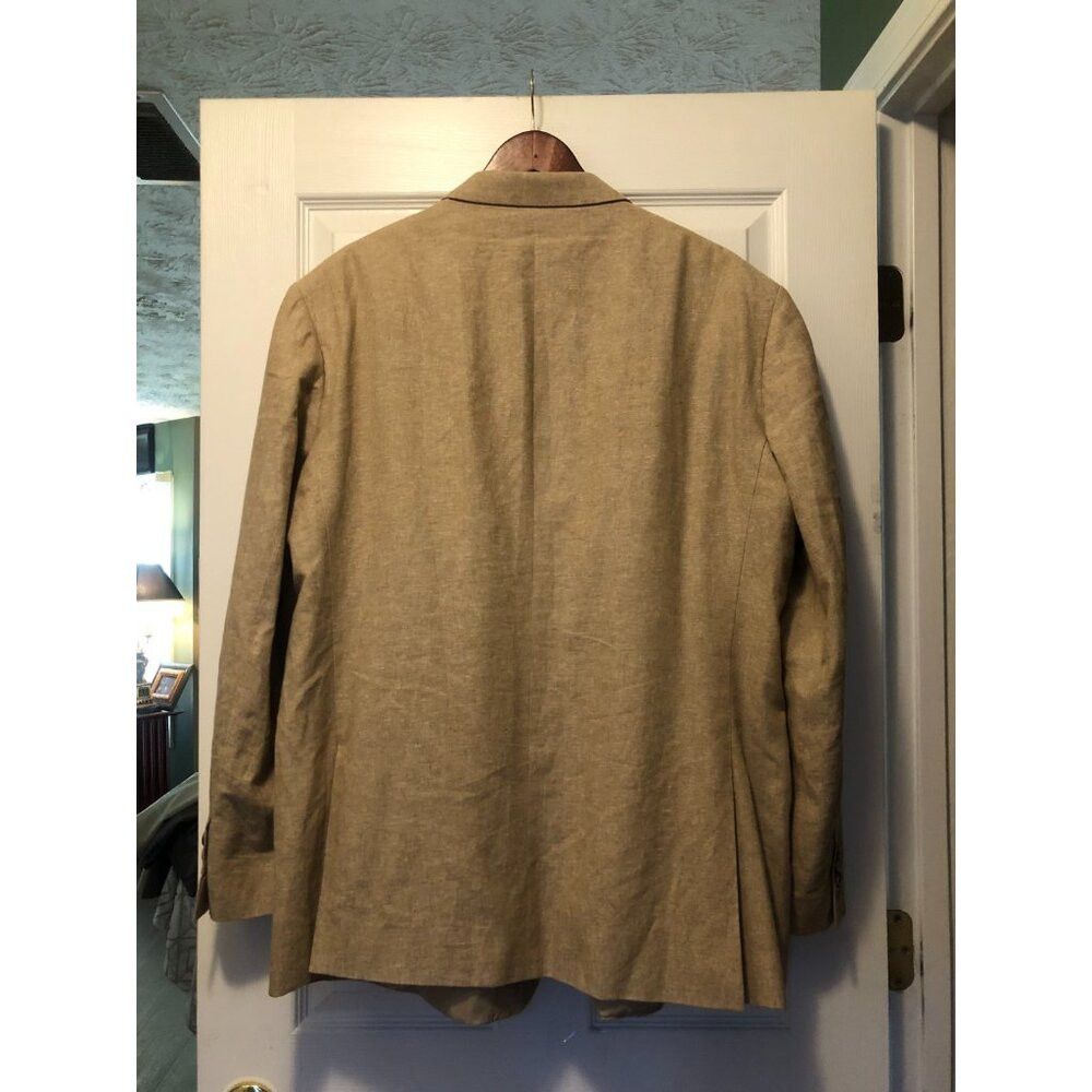 Stafford Stafford men's 55%linen 45%cotton sport coat blazer 52R Size 52R - 4 Thumbnail