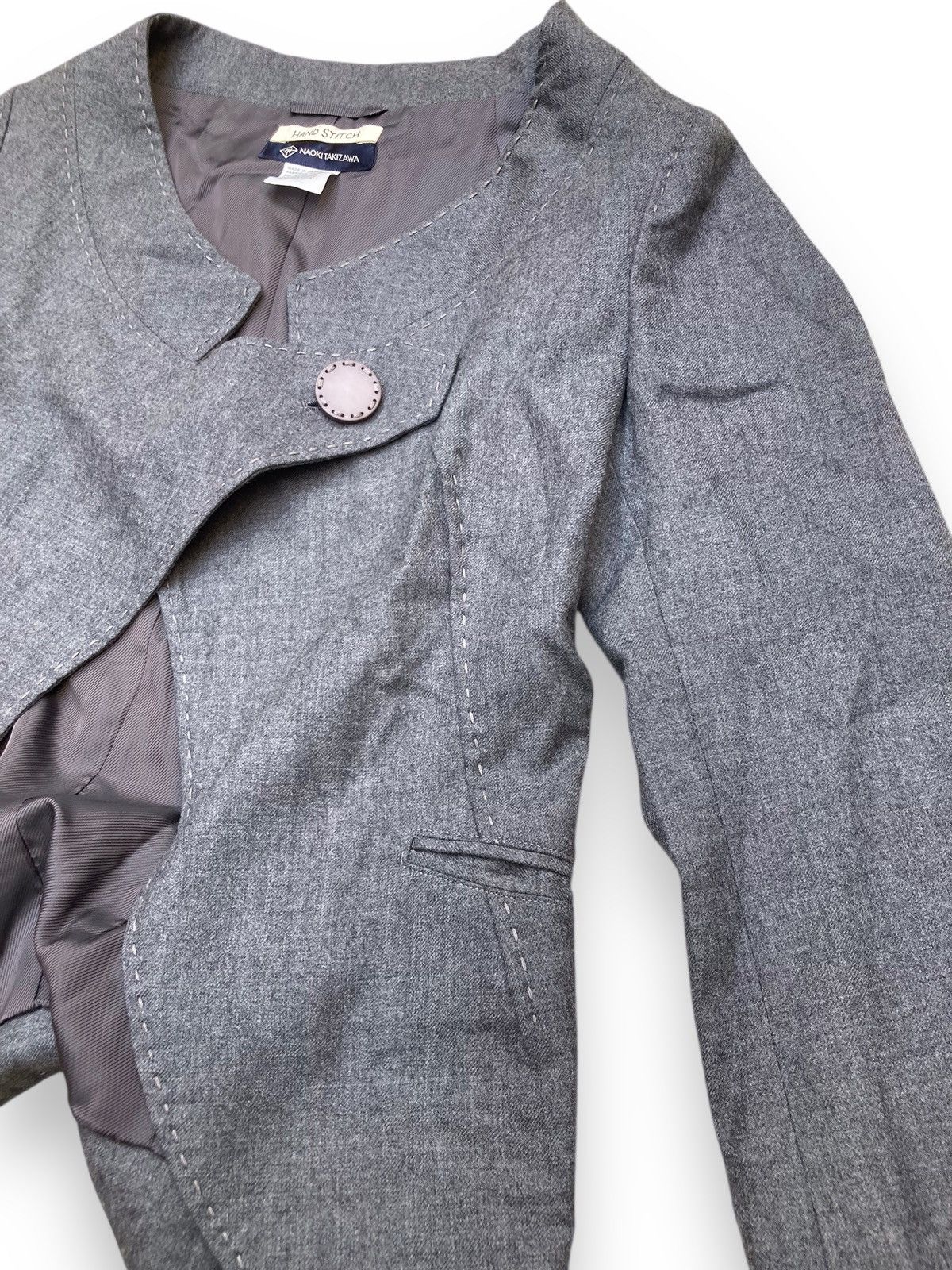 Issey Miyake Rare! NAOKI TAKIZAWA Avant-Garde Asymmetric Blazer Size M / US 6-8 / IT 42-44 - 11 Thumbnail