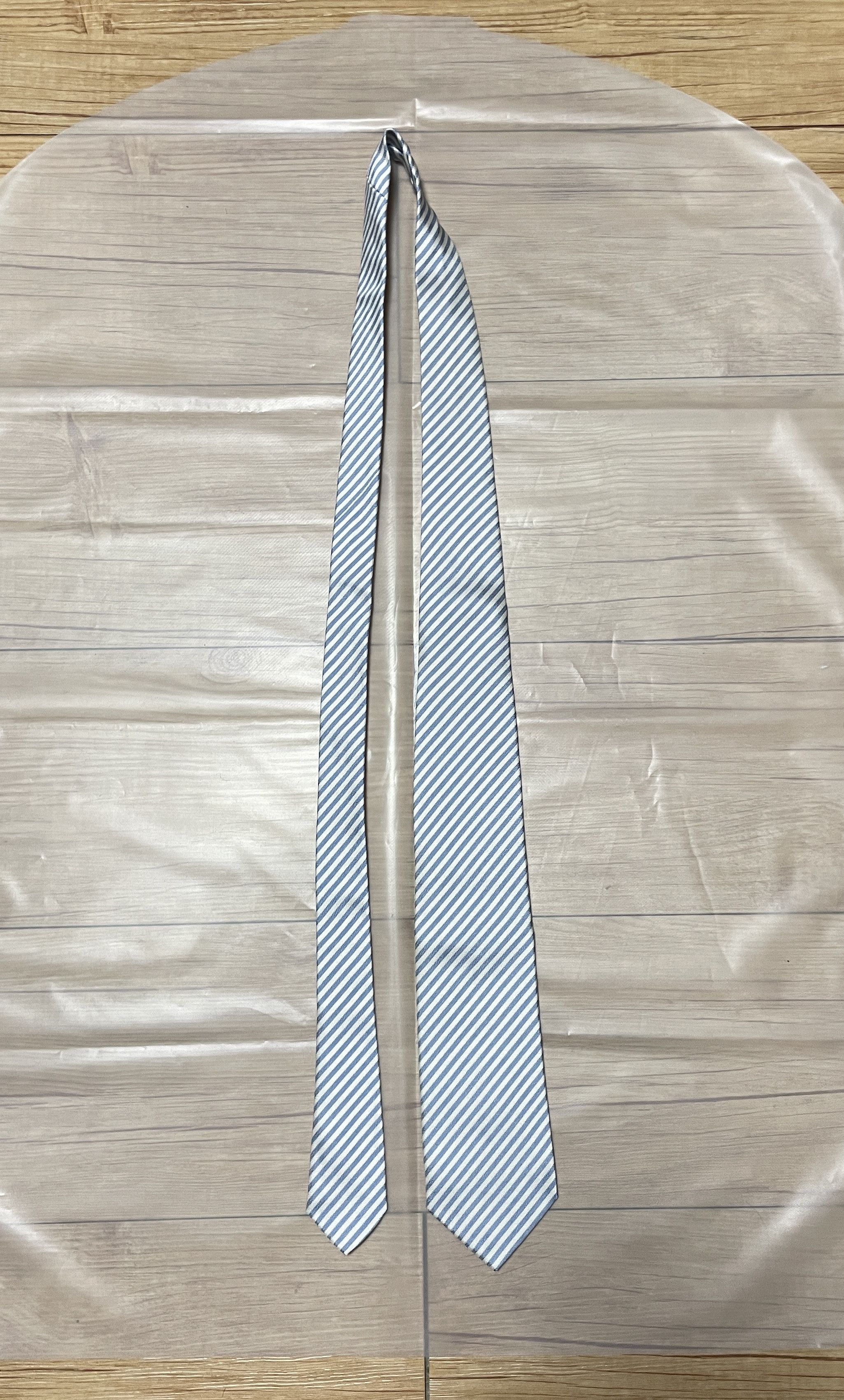 Drake's Drake's Skyblue Regimental Silk Tie Size ONE SIZE - 1 Thumbnail
