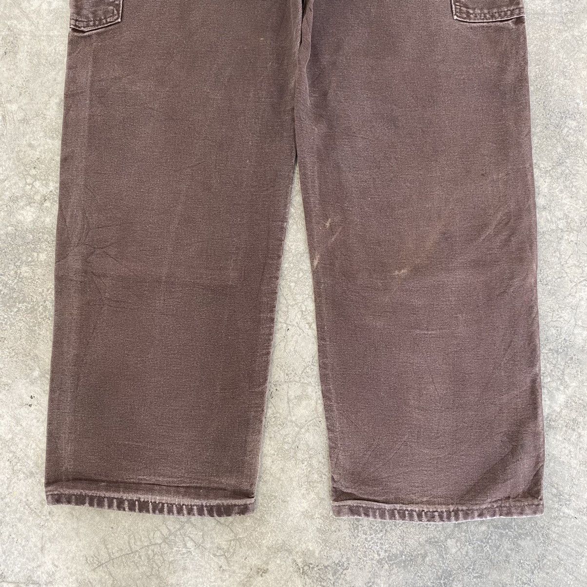 Carhartt × Vintage VTG Carhartt Double Knee Faded Brown Carpenter Work Pants Size US 34 / EU 50 - 19 Thumbnail