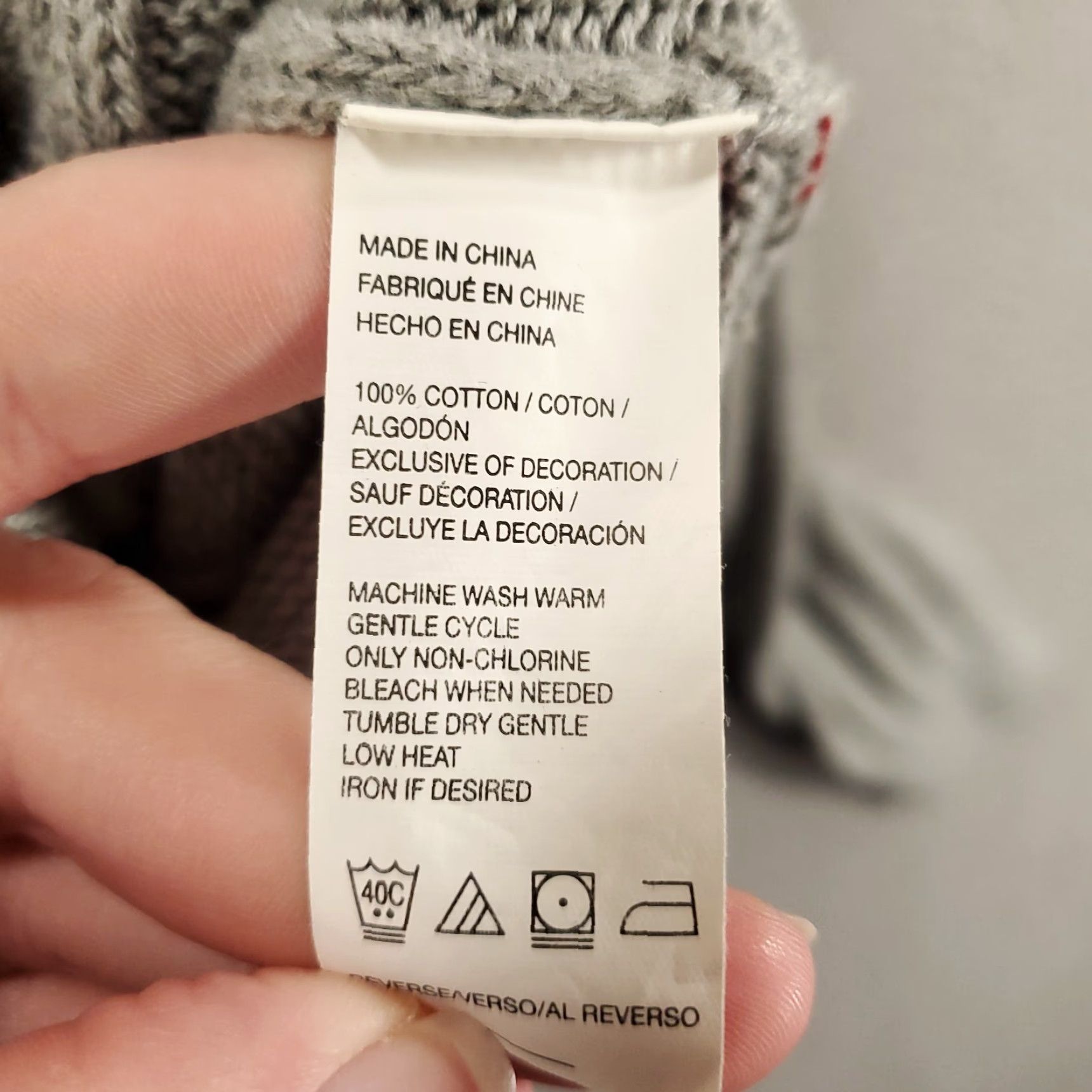 Izod IZOD Mens Sweater Pullover Knit Cable 1/4 Zip Gray Large Long Sleeve High Neck 3/4 Zip Textured Classic Argyle Cotton Size US L / EU 52-54 / 3 - 6 Thumbnail