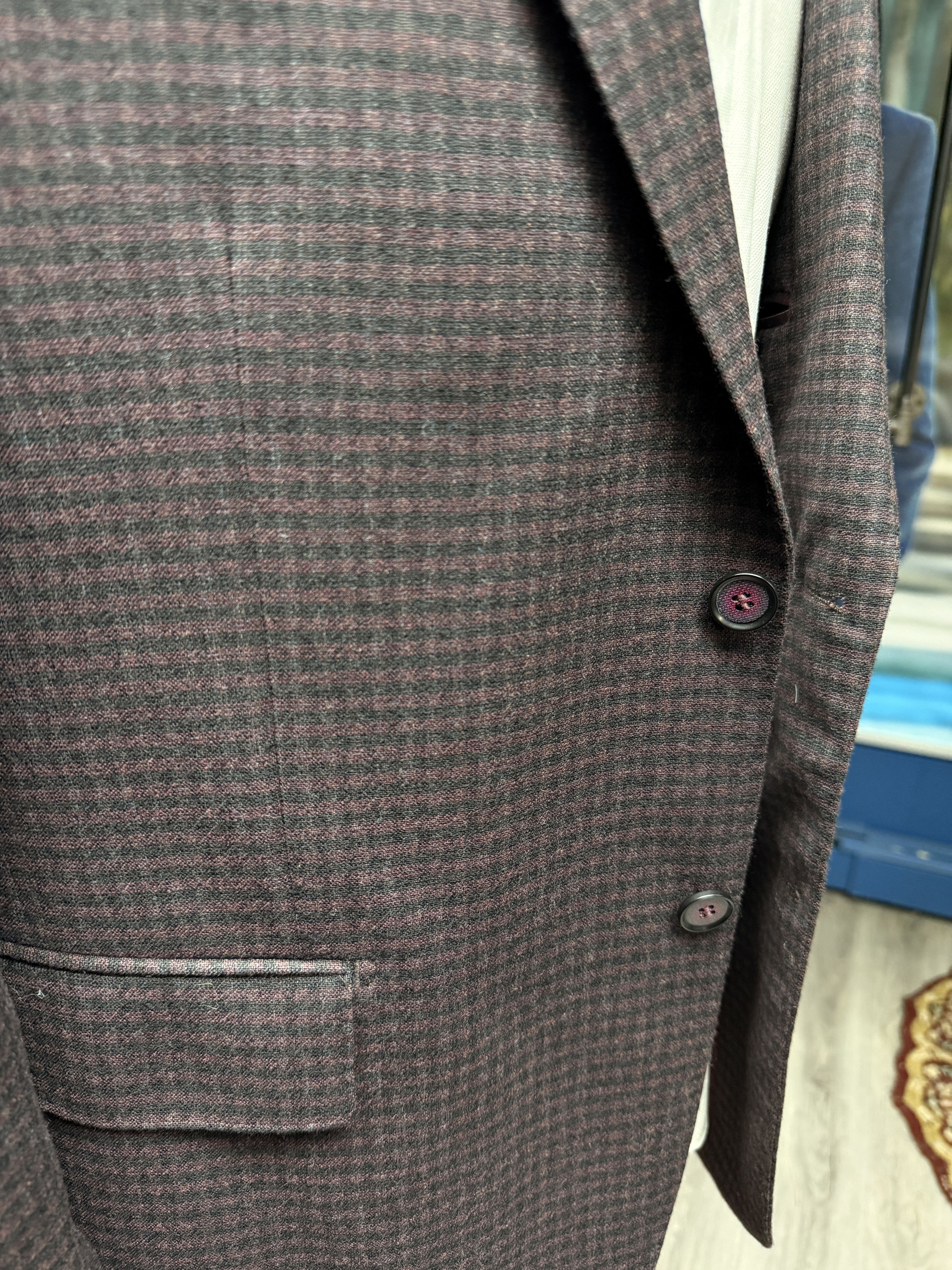 Designer × Other Sartoria Tosi 44R Maroon Plaid Sport Jacket Size 44R - 8 Thumbnail