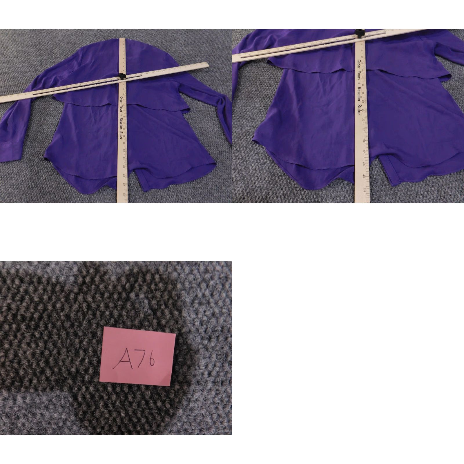 Coldwater Creek VINTAGE Coldwater Creek Blouse Womens Small 8 Purple Tie Neck Ruffle Tiered Long Sleeve Size S / US 4 / IT 40 - 9 Thumbnail