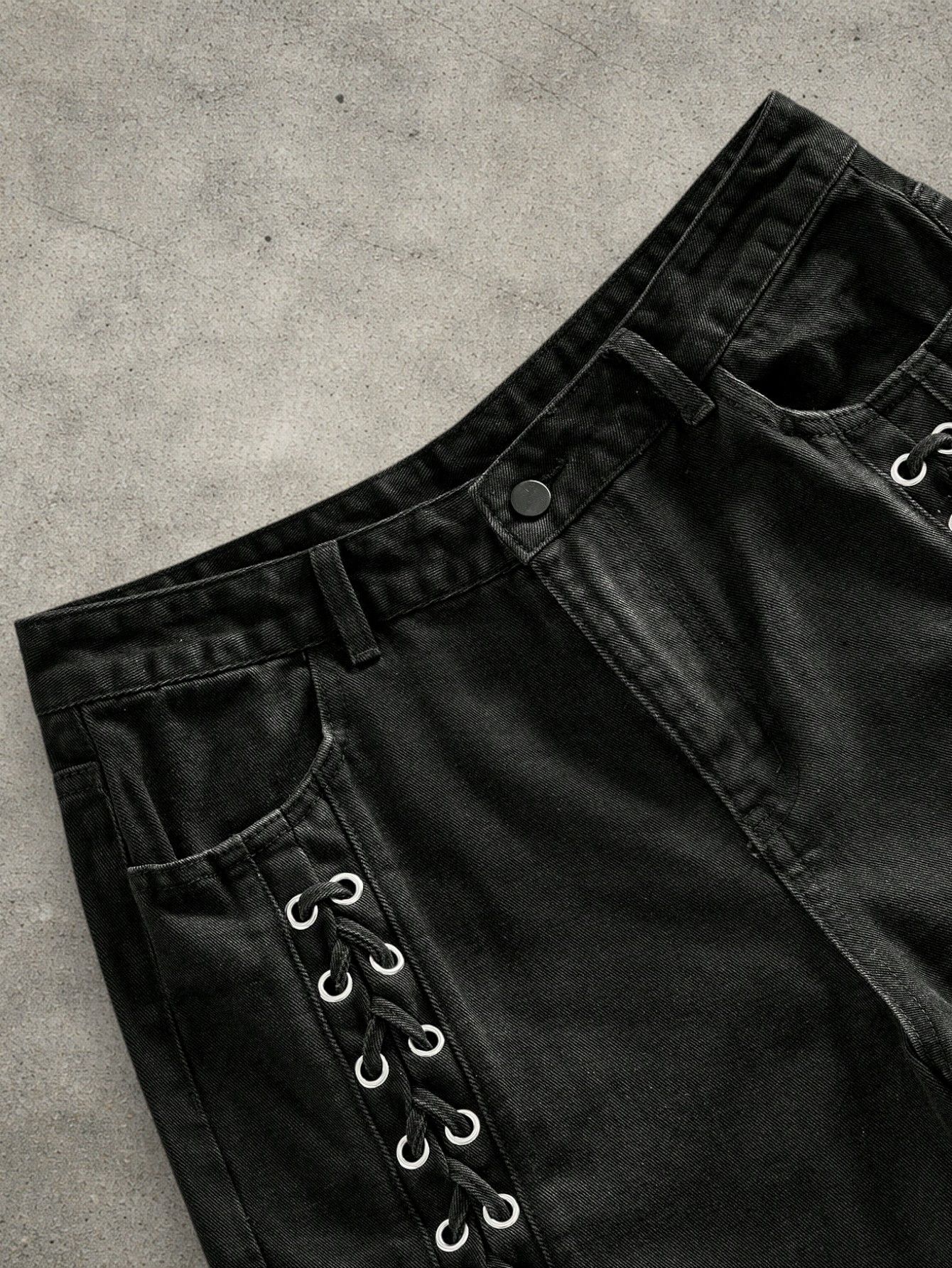 Vintage Opium black denim shorts Size US 32 / EU 48 - 4 Thumbnail