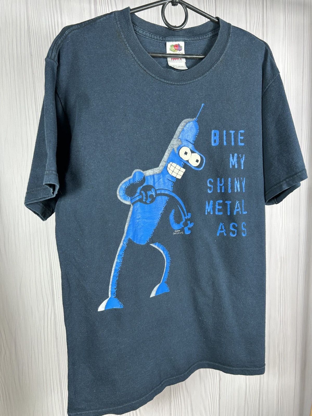 Cartoon Network Vintage 2008 Futurama Bender “Bite My Shiny Metal Ass” M Size US M / EU 48-50 / 2 - 2 Thumbnail