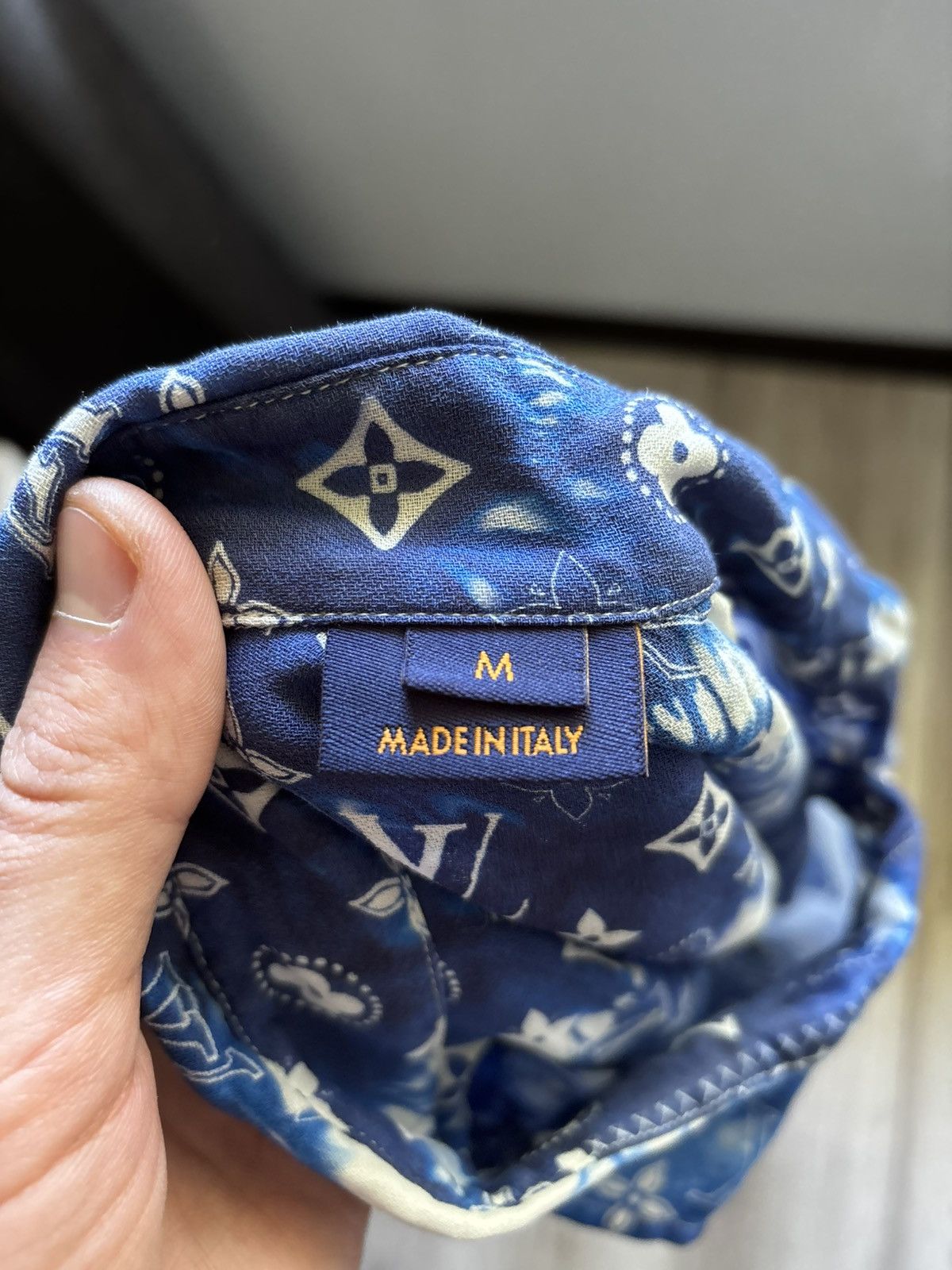 Louis Vuitton Louis Vuitton Monogram Bandana Hook Detail Shirt Blue Size US M / EU 48-50 / 2 - 6 Thumbnail