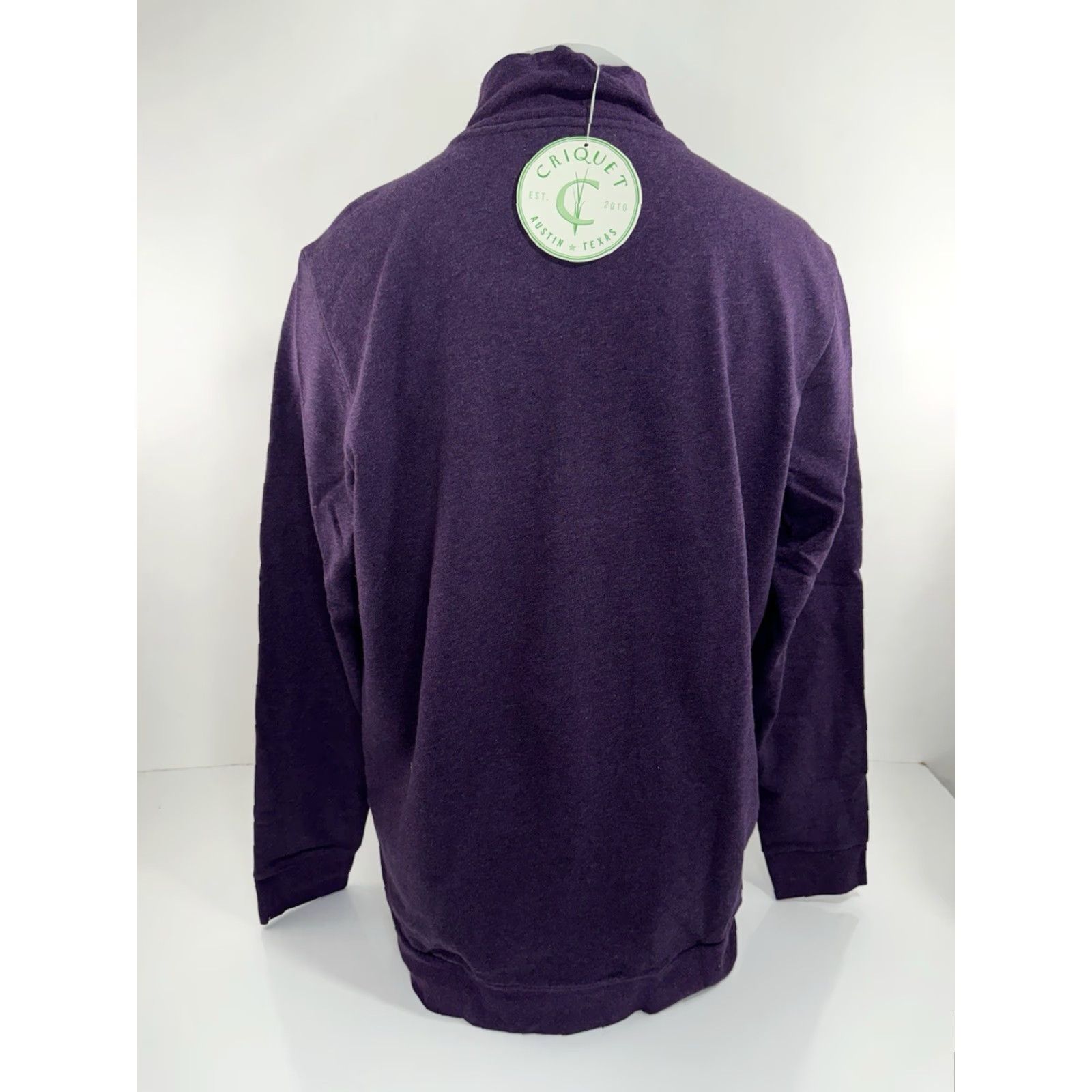 Vintage CRIQUET Fleece 1/4 Zip Pullover Mens XL Purple Sweater Jacket Size US XL / EU 56 / 4 - 3 Thumbnail