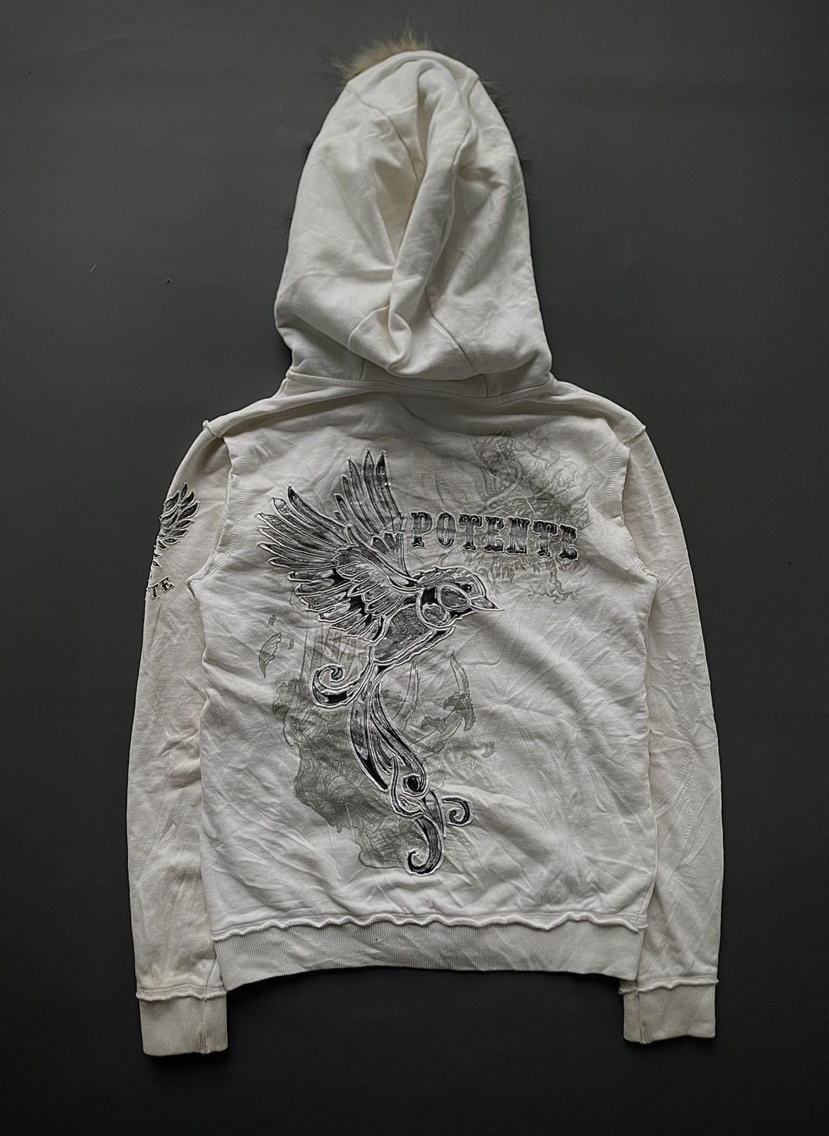 Le Grande Bleu (L.G.B.) Japanese Brand Potente Fur Hoodie Lgb Style Size US S / EU 44-46 / 1 - 3 Thumbnail