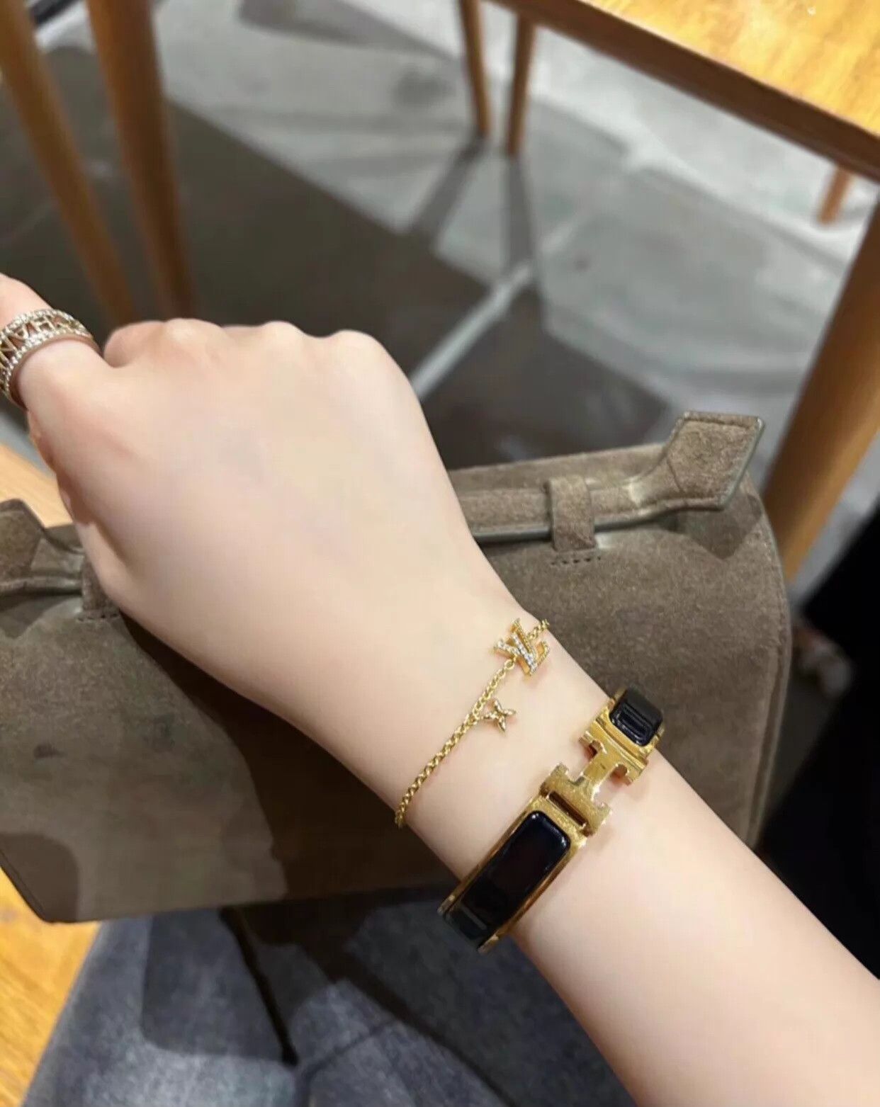 Hermes Hermes Clic H Black Enamel Gold H Bracelet GM Size ONE SIZE - 2 Thumbnail