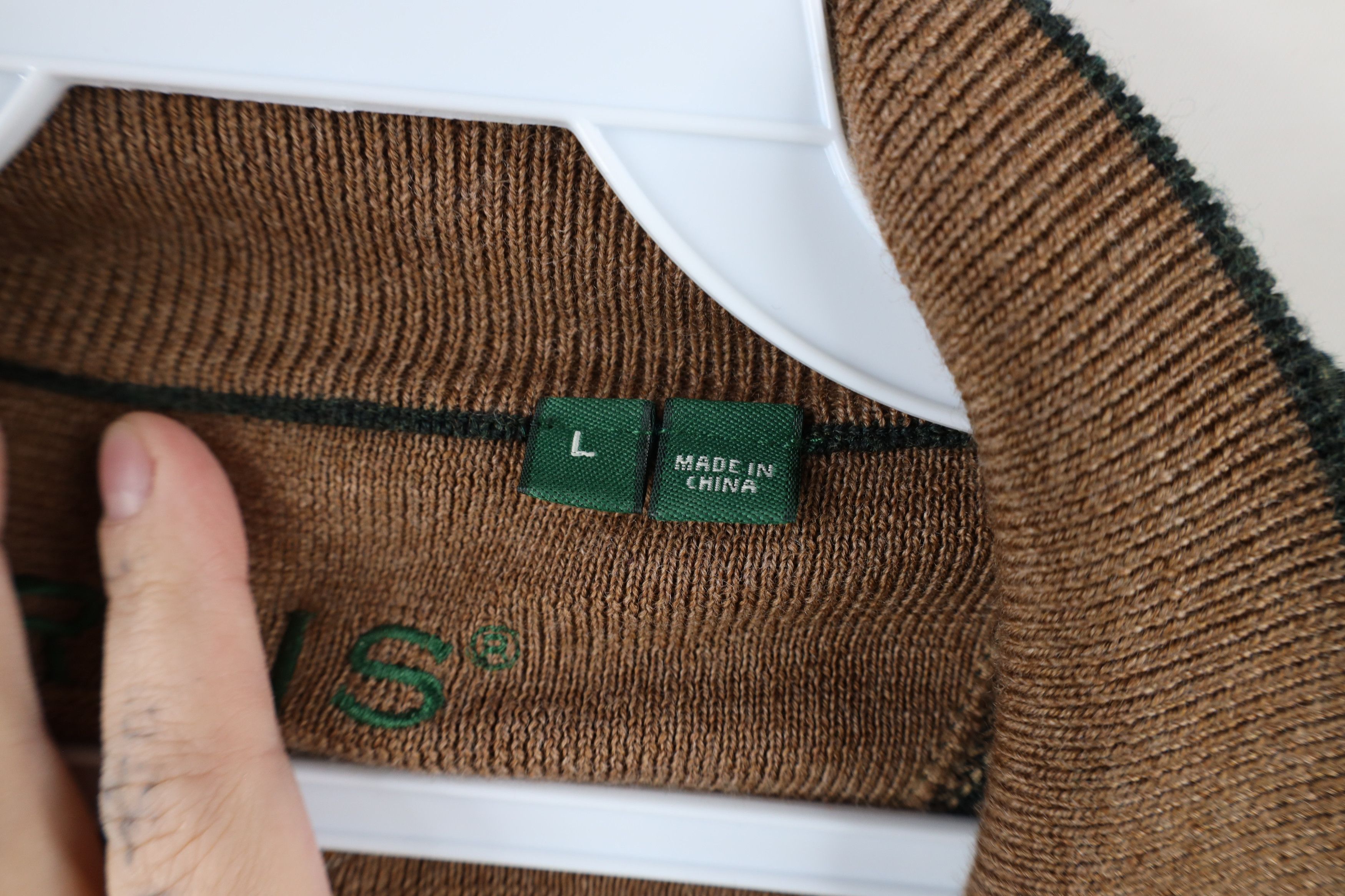 Orvis × Vintage Vintage Orvis Wool Knit Half Zip Pullover Sweater Green Size US L / EU 52-54 / 3 - 5 Thumbnail