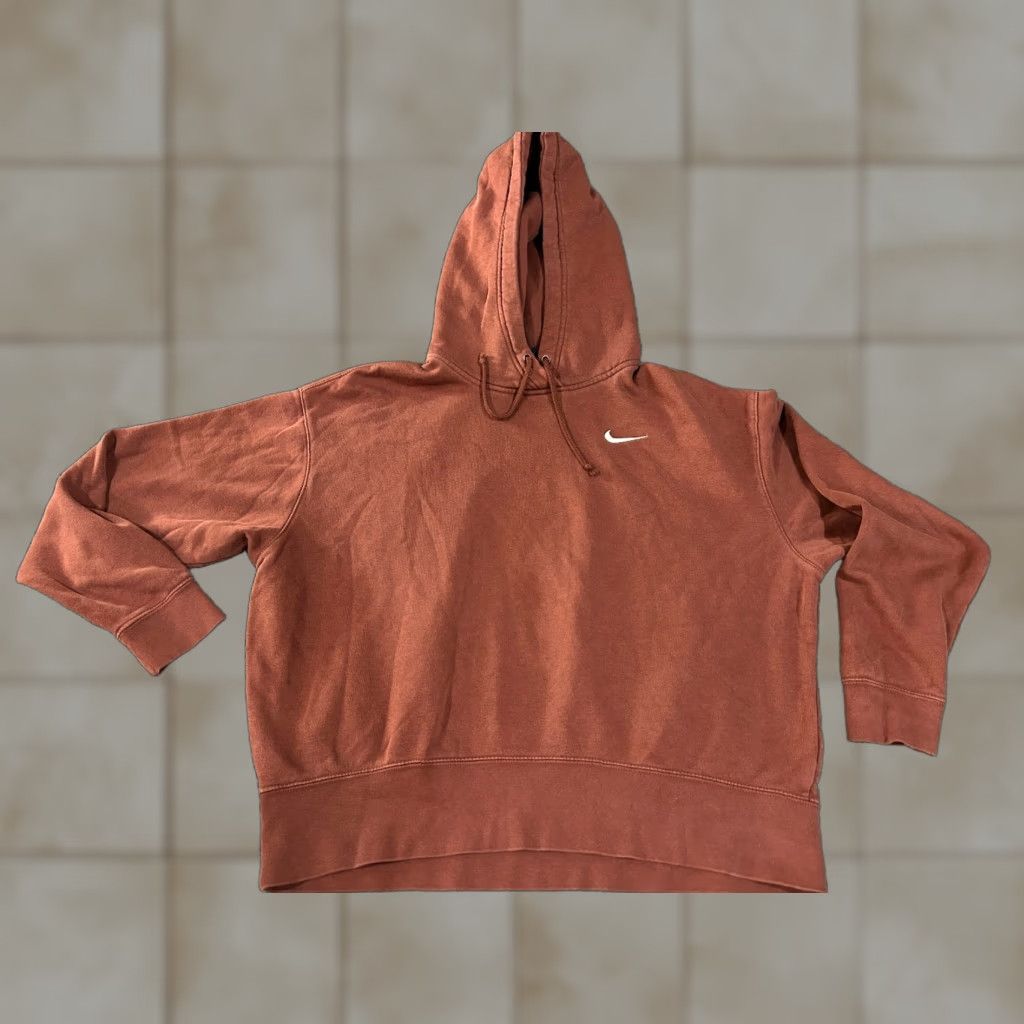 Nike Nike Hoodie Mens M Brown Swoosh Pullover Hooded Logo Graphic Print Pockets Casual Streetwear Size US M / EU 48-50 / 2 - 1 Thumbnail