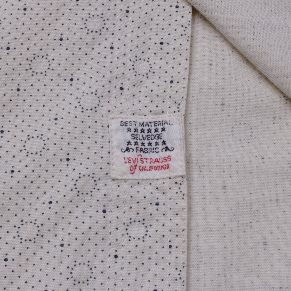 Levi's LEVIS Selvedge Cream Geometric Polkadot Long Sleeve Shirt Size US S / EU 44-46 / 1 - 8 Thumbnail