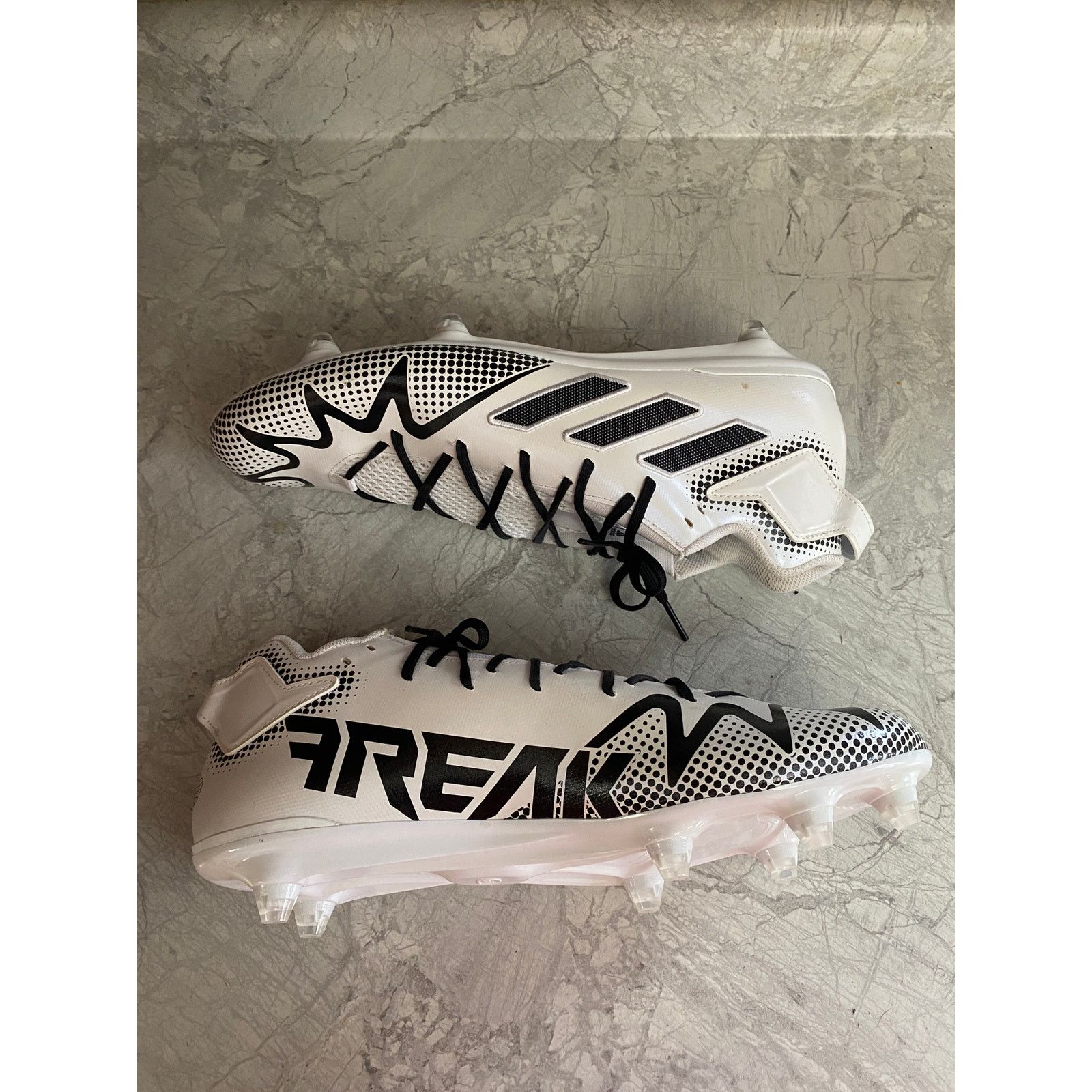 Adidas Adidas Freak White and Black Football Cleats Size 13 Size US 13 / EU 46 - 6 Thumbnail