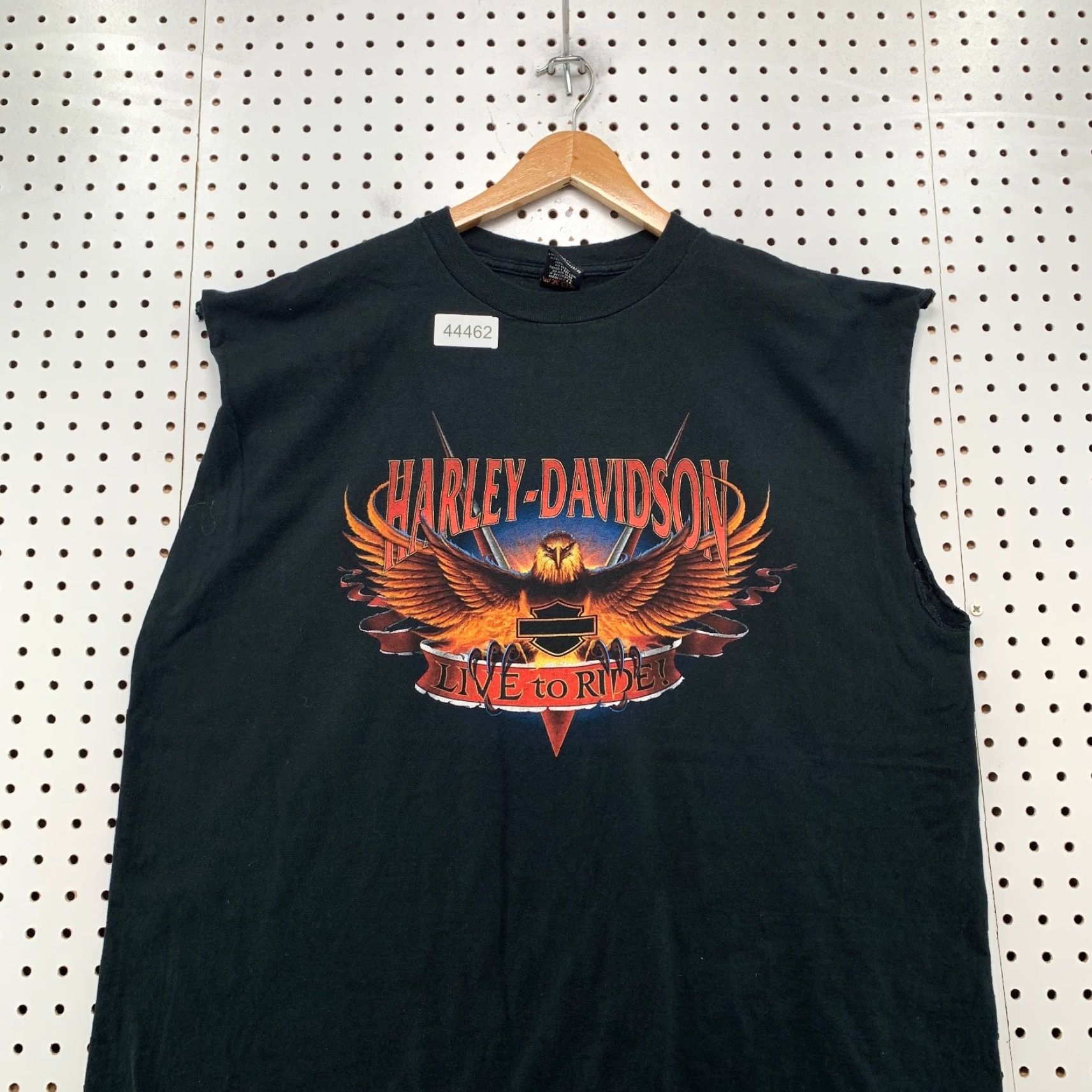 Harley Davidson VINTAGE Harley-Davidson Live Ride Eagle Shirt Men 2XL Black Sleeveless Adult Regular Crew Neck Graphic Print 90s Biker Mens Size US XXL / EU 58 / 5 - 3 Thumbnail