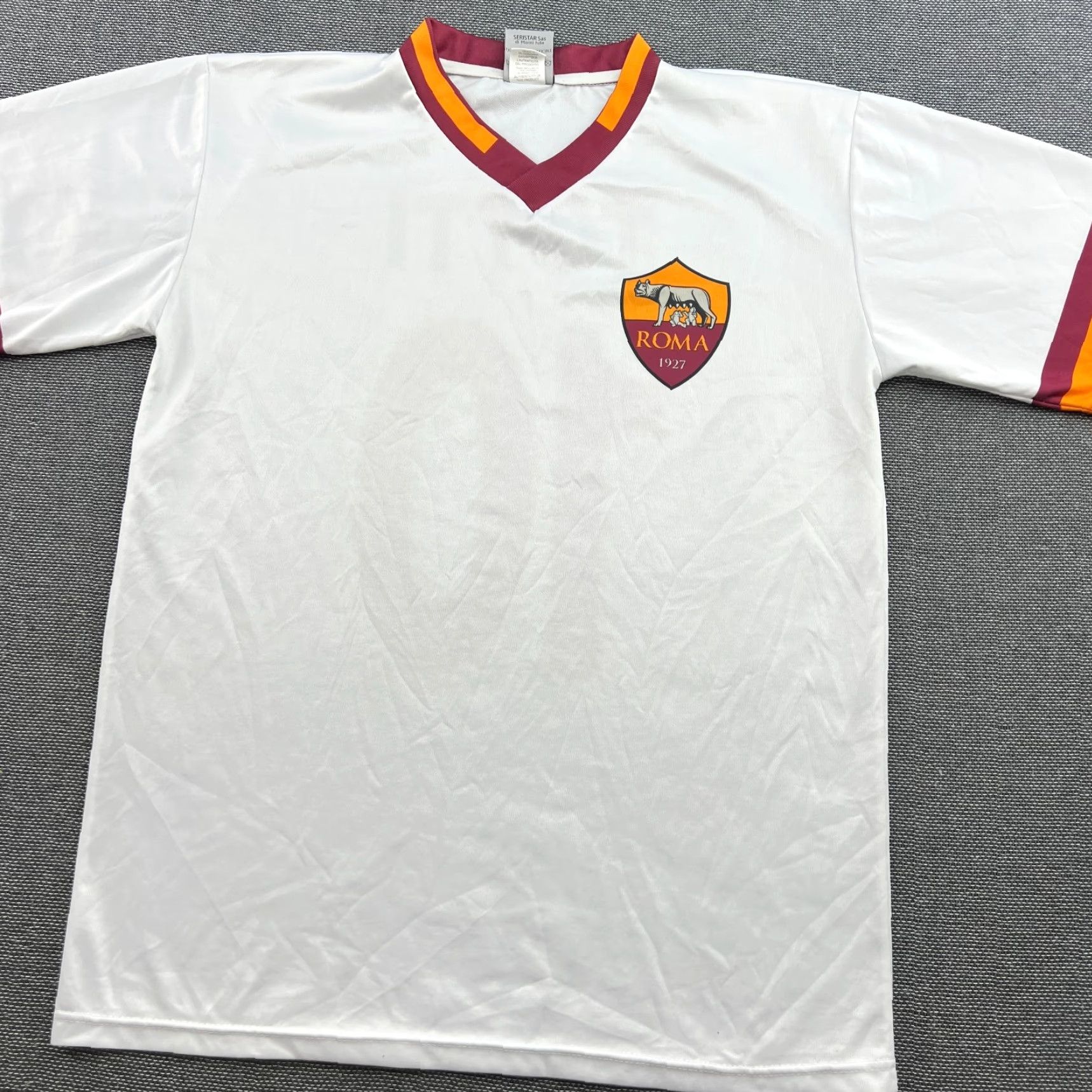 Vintage AS Roma Official 2013 2014 Away Jersey Totti #10 Mens Small Licensed Shirt Football White Short Sleeve Mockup Size US S / EU 44-46 / 1 - 3 Thumbnail