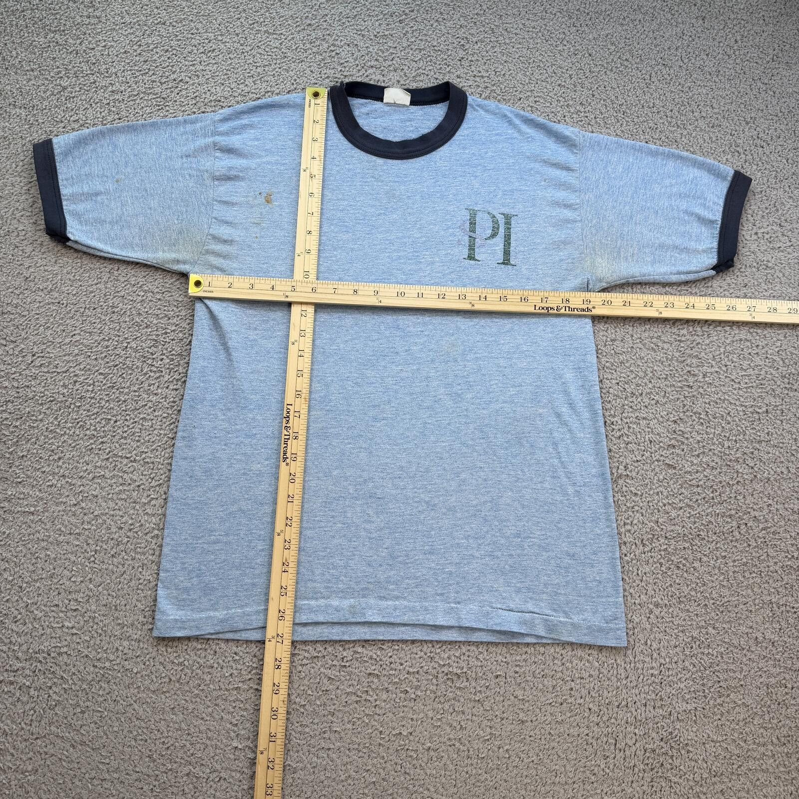 Other Vintage 90s Ringer Baby Tee Made In USA Blue Fitted Slim Y2K Size S / US 4 / IT 40 - 3 Thumbnail