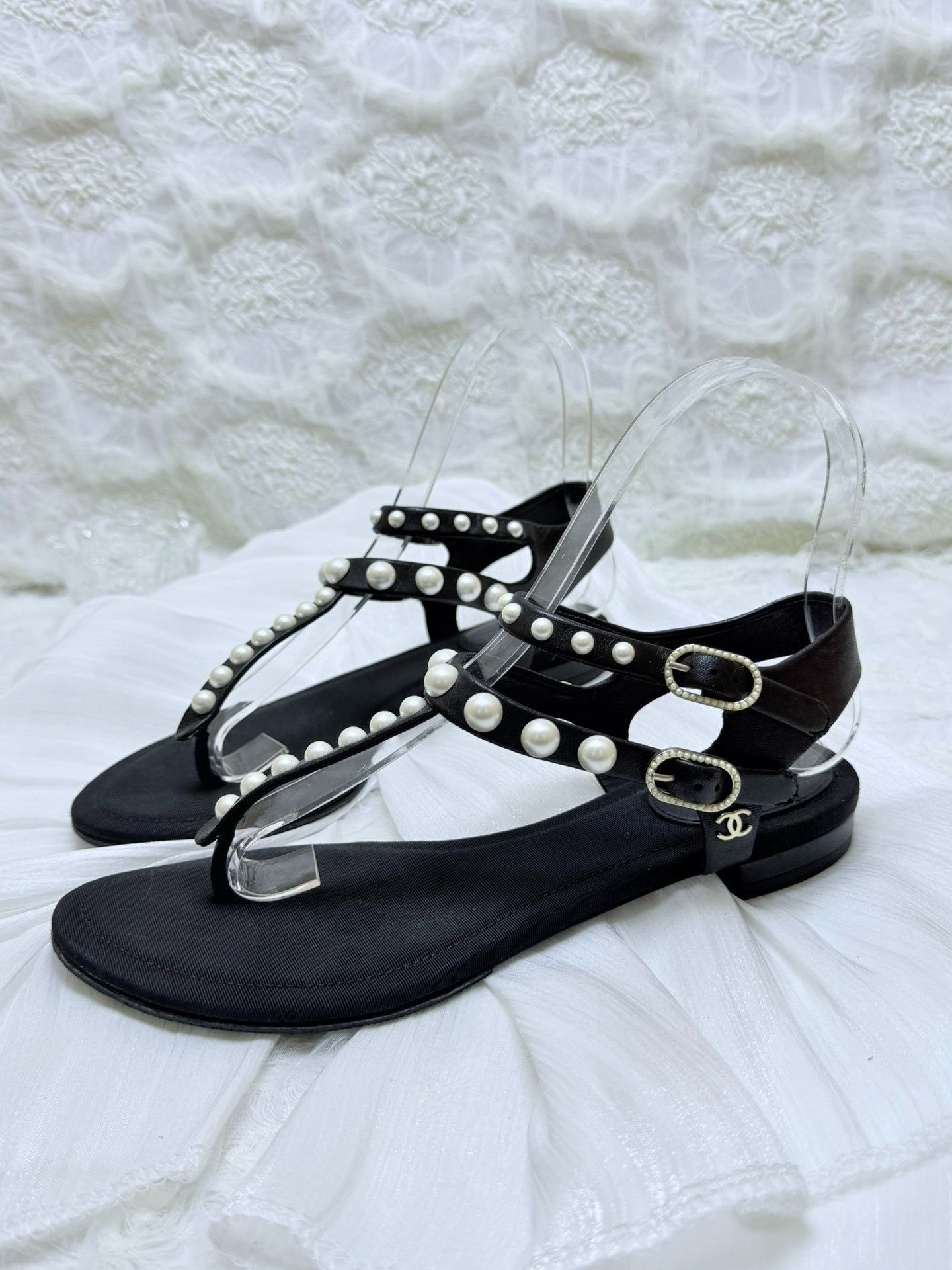 Chanel Chanel Black Sandals us_5-5 Women Size US 5.5 / IT 35.5 - 1 Thumbnail