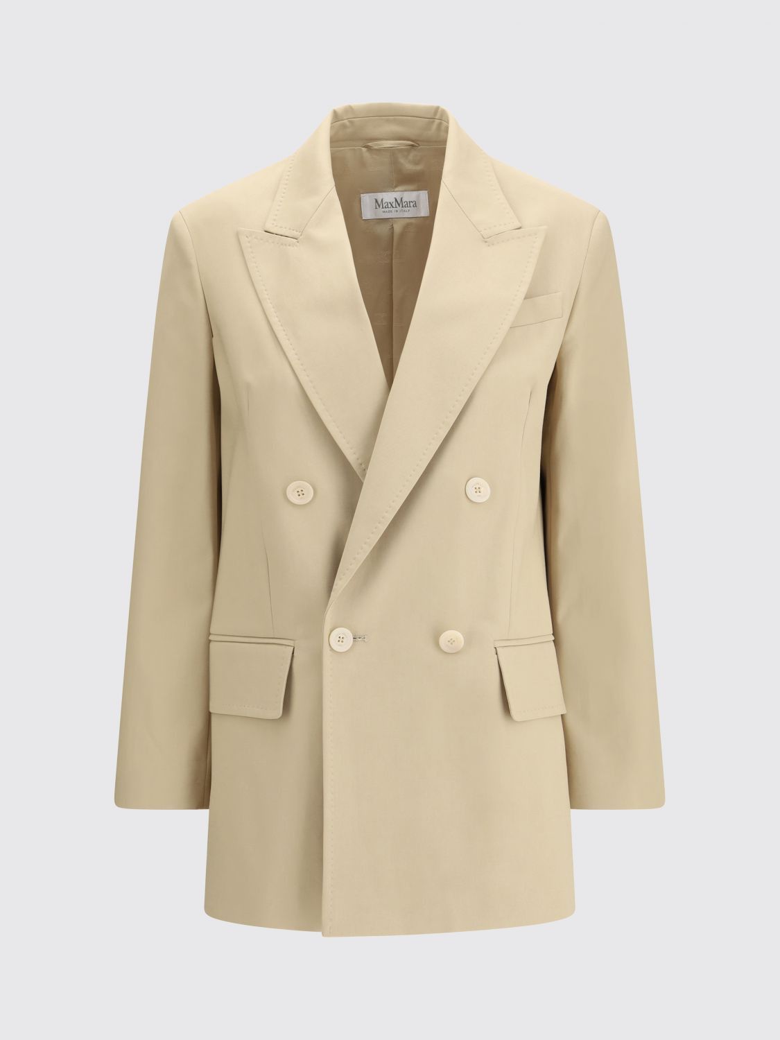 Max Mara Max Mara Jacket Woman Sand Size L / US 10 / IT 46 - 1 Thumbnail
