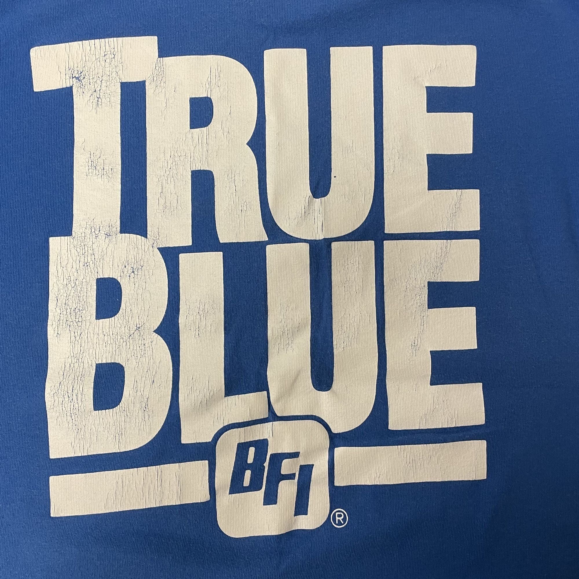 Fruit Of The Loom Vtg BFI Waste Management TRUE BLUE PROMO Advert Shirt Size US L / EU 52-54 / 3 - 3 Thumbnail