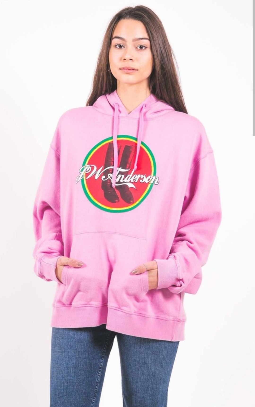 JW Anderson JW Anderson Pink Cola Boots Hoodie Size S / US 4 / IT 40 - 1 Thumbnail