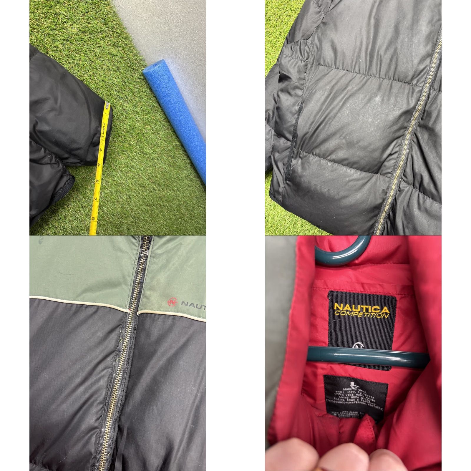Nautica VINTAGE NAUTICA Competition Down Puffer Jacket Mens L Black Insulated Hooded Full Zip Standing Collar 90s Outdoor Jacket Size US L / EU 52-54 / 3 - 8 Thumbnail