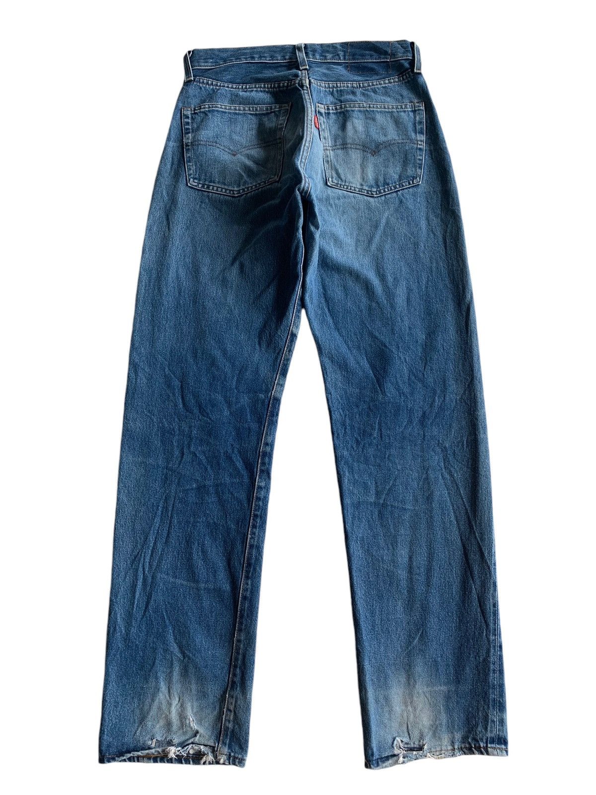 Levi's VINTAGE LEVIS 501XX BIG E SELVEDGE DISTRESSED DENIM Size US 29 - 2 Thumbnail
