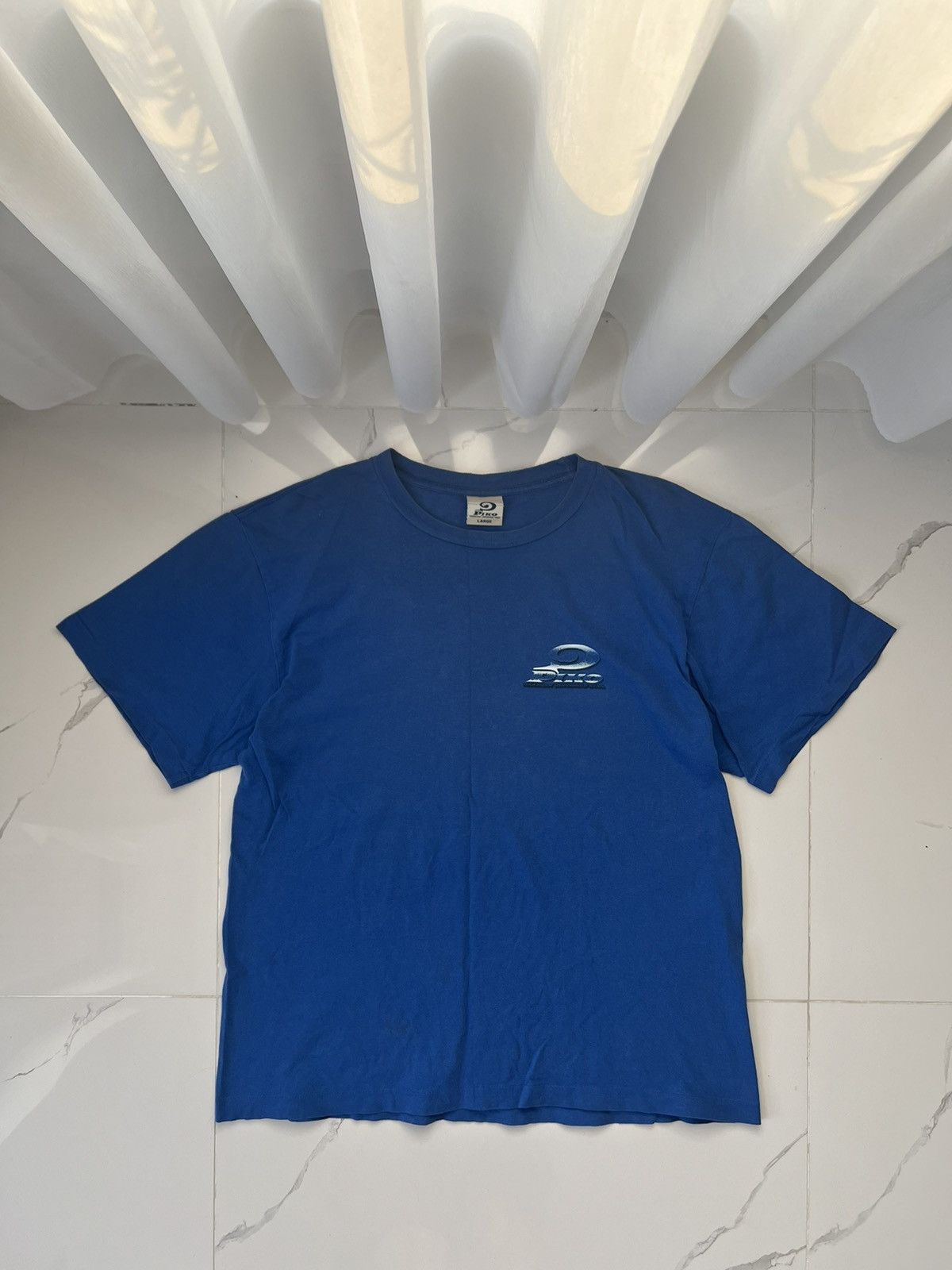 Japanese Brand 00’s PIKO HAWAIIAN LONGBOARD WEAR Y2K BIG LOGO TEE RETRO Size US L / EU 52-54 / 3 - 2 Thumbnail
