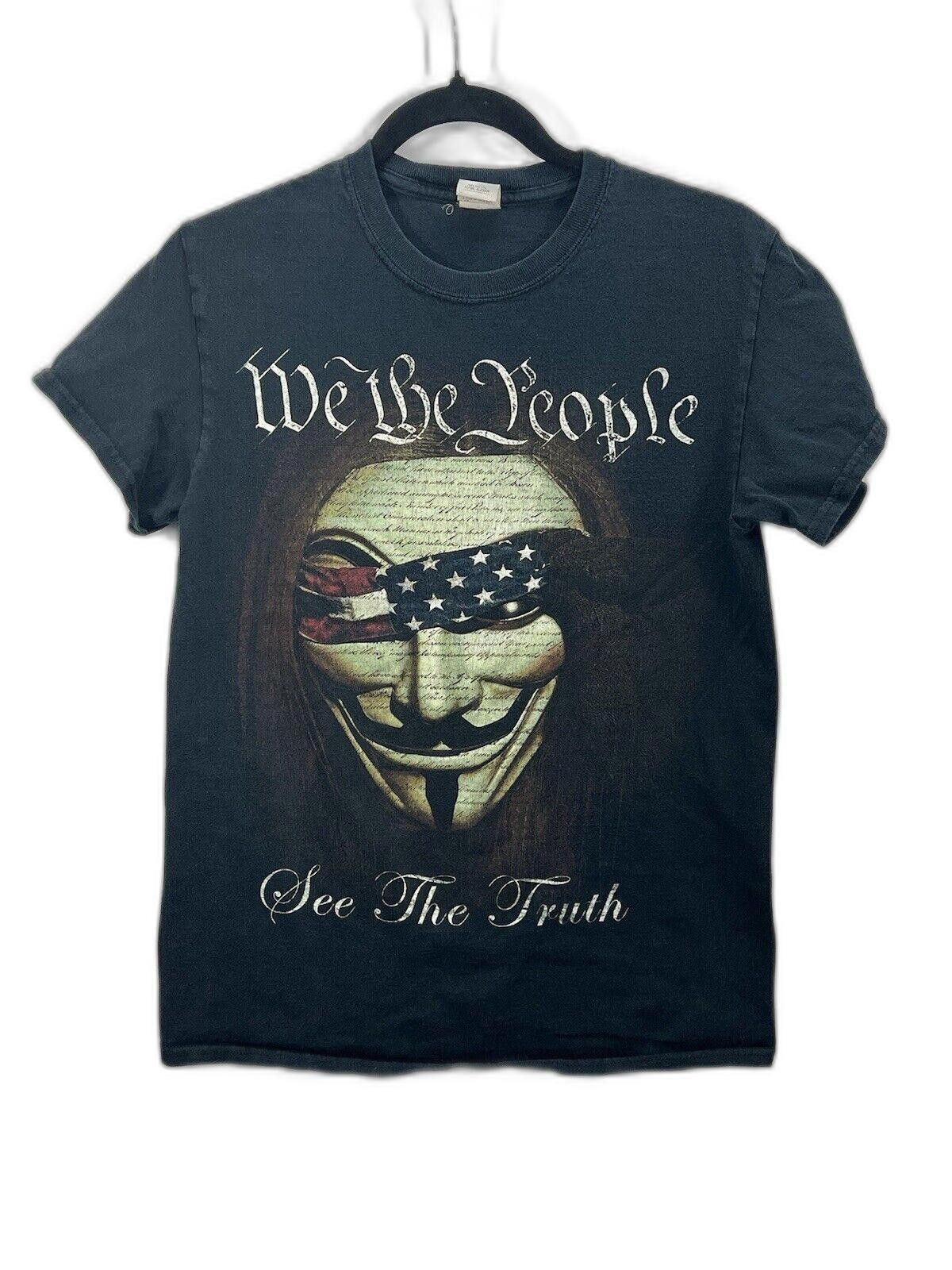 Designer We the People Graphic Tee - See The Truth V for Vendetta Size US S / EU 44-46 / 1 - 1 Thumbnail