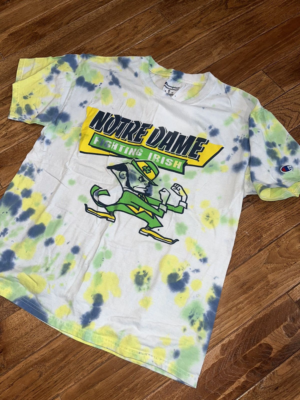 Champion Notre Dame Mens Tie-Dye T-Shirt Size US M / EU 48-50 / 2 - 3 Thumbnail