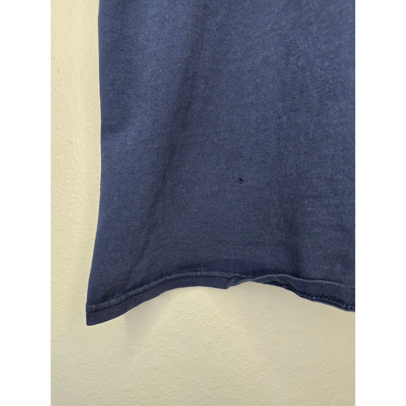 Nike × Vintage Vintage Nike Shirt Y2K Distressed Mini Swoosh Blue Large Tee Size US L / EU 52-54 / 3 - 4 Thumbnail