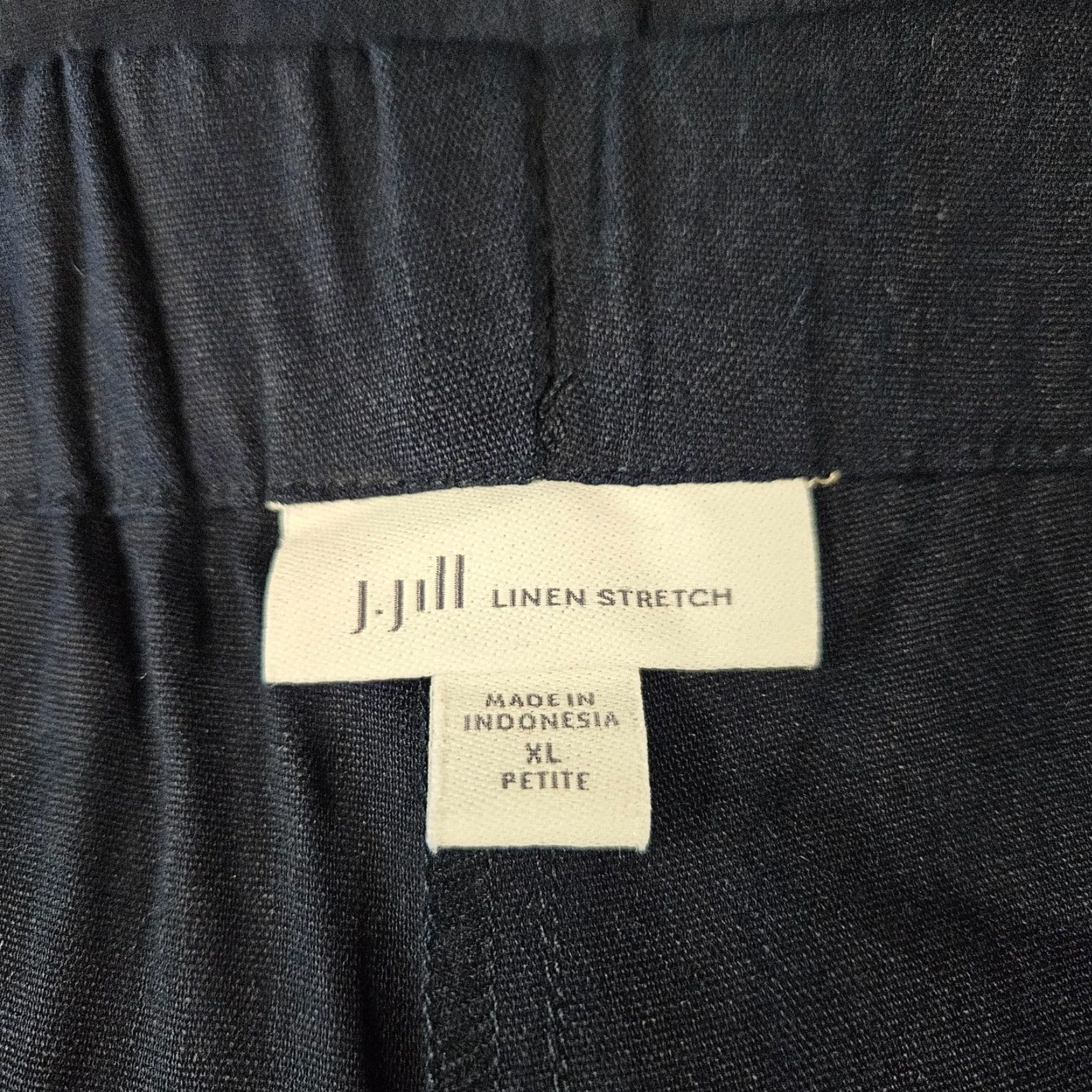 J. Jill VINTAGE J Jill Womens Linen Stretch Cropped Pants Sz XL Petite Blue Side Zip Size 40" / US 18 - 7 Thumbnail