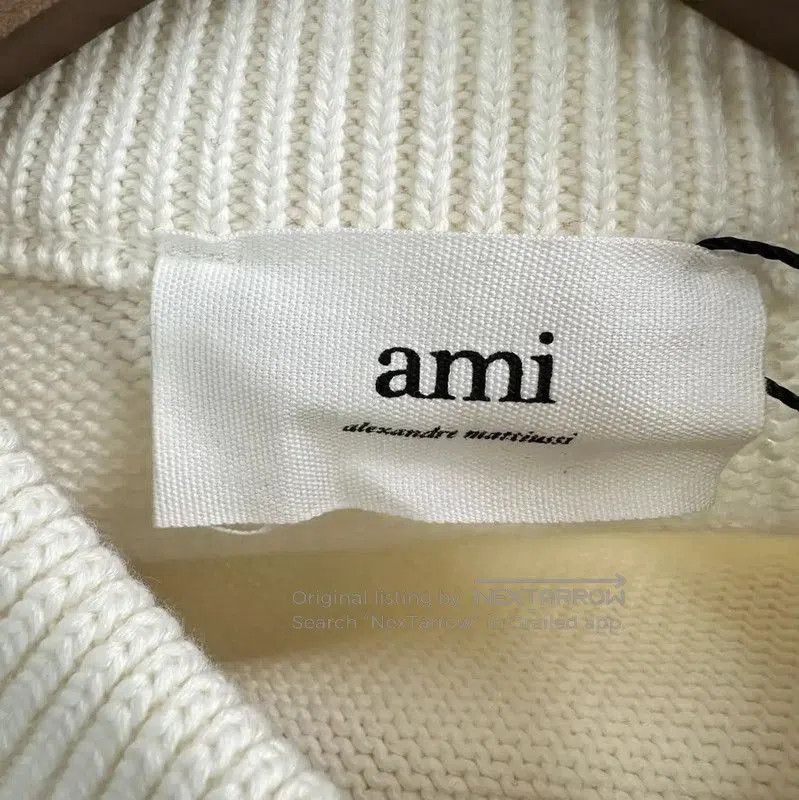 AMI AMI Cream Wool Sweater with Heart Design . Size S / US 4 / IT 40 - 4 Thumbnail