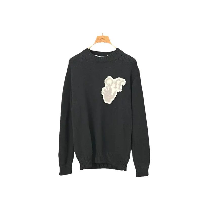 Off-White Off-White Black Wool Long Sleeve Pullover Sweater 0089 Size US S / EU 44-46 / 1 - 1 Thumbnail