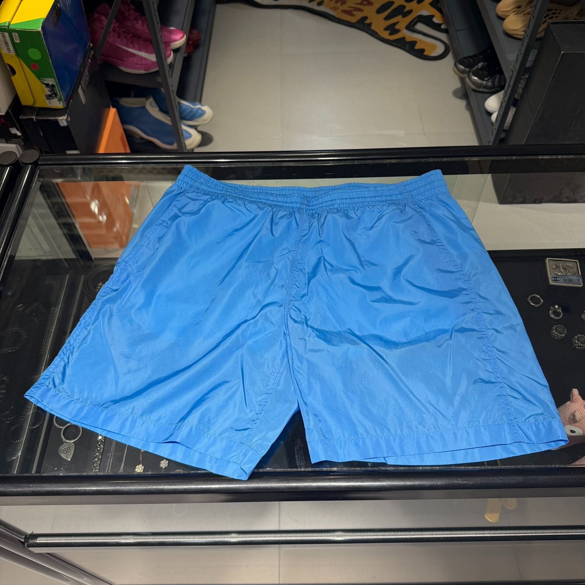 Louis Vuitton LV Blue Casual Nylon Shorts Size US 26 / EU 42 - 1 Thumbnail