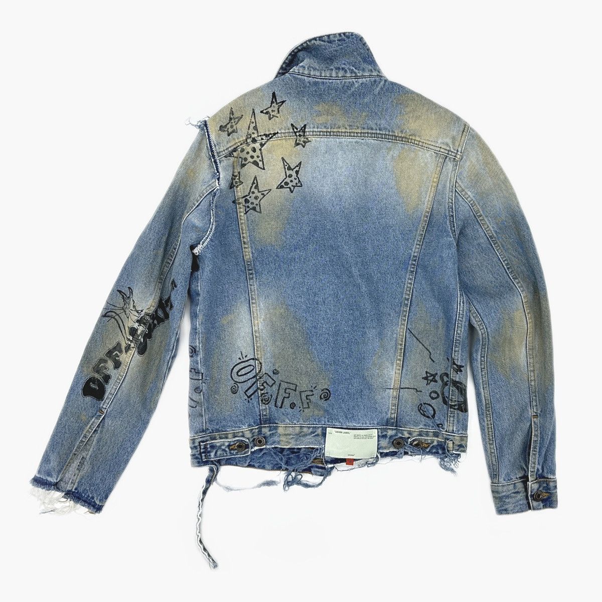 Off-White OFF-WHITE Distressed Denim Jacket FW21 | Grailed