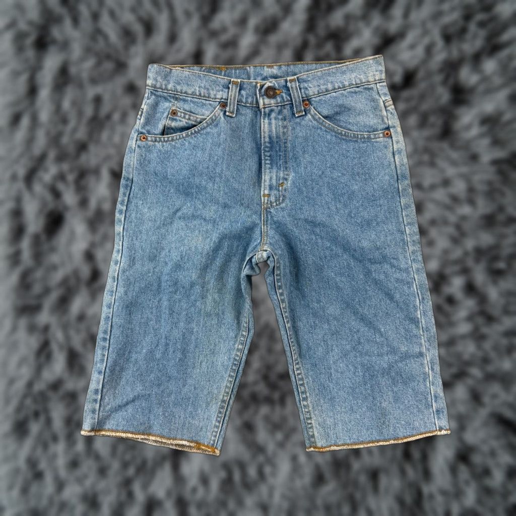 Levi's VINTAGE Levi's 505 Jean Shorts Mens 28 Orange Tab Cut Off Loose Skater Y2K 12" Jeans Shorts Mens 28 Blue Orange Tab 505 Levi's Cut Off Y2K 12" Size US 28 / EU 44 - 1 Thumbnail