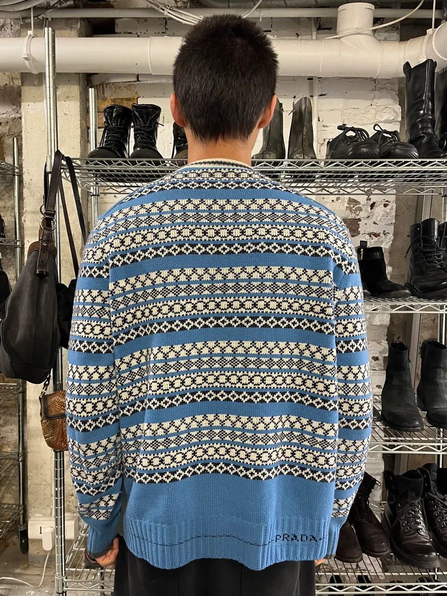 Prada AW2019 Prada Blue Contemporary Wool Sweater Size US M / EU 48-50 / 2 - 3 Thumbnail